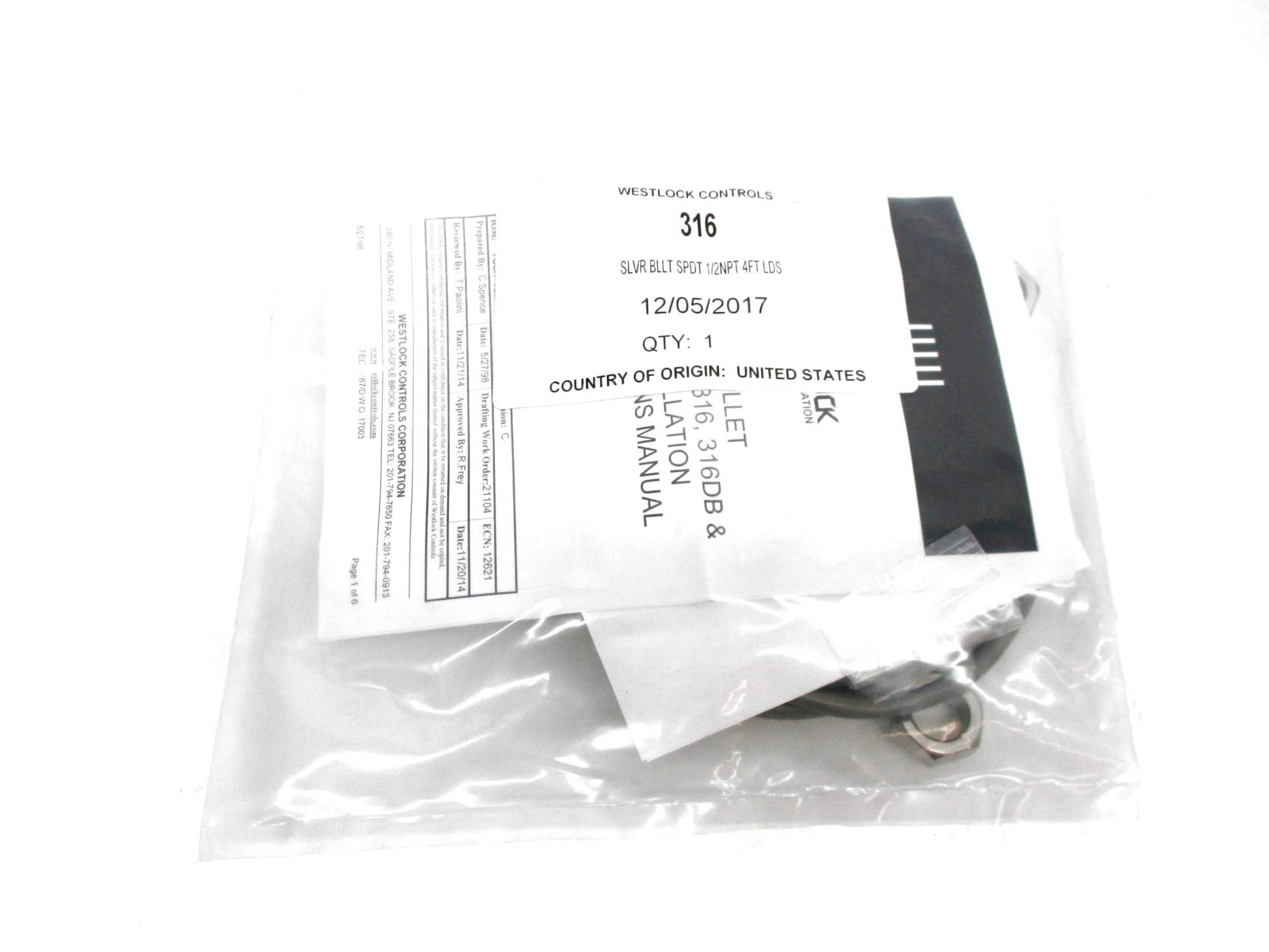 WESTLOCK CONTROLS 316 NSMP