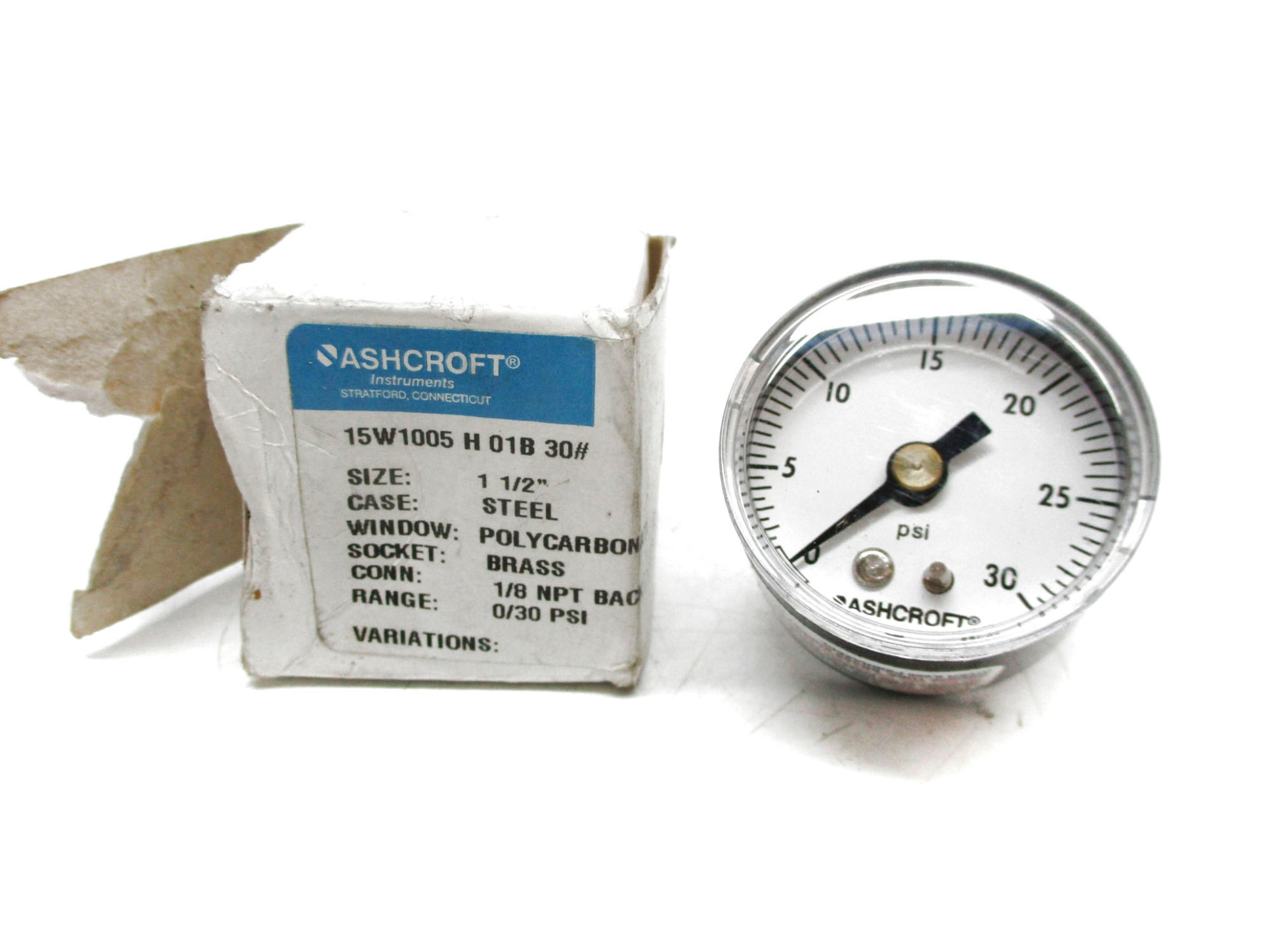 ASHCROFT 15W10051H01B30# 0-30PSI NSMP