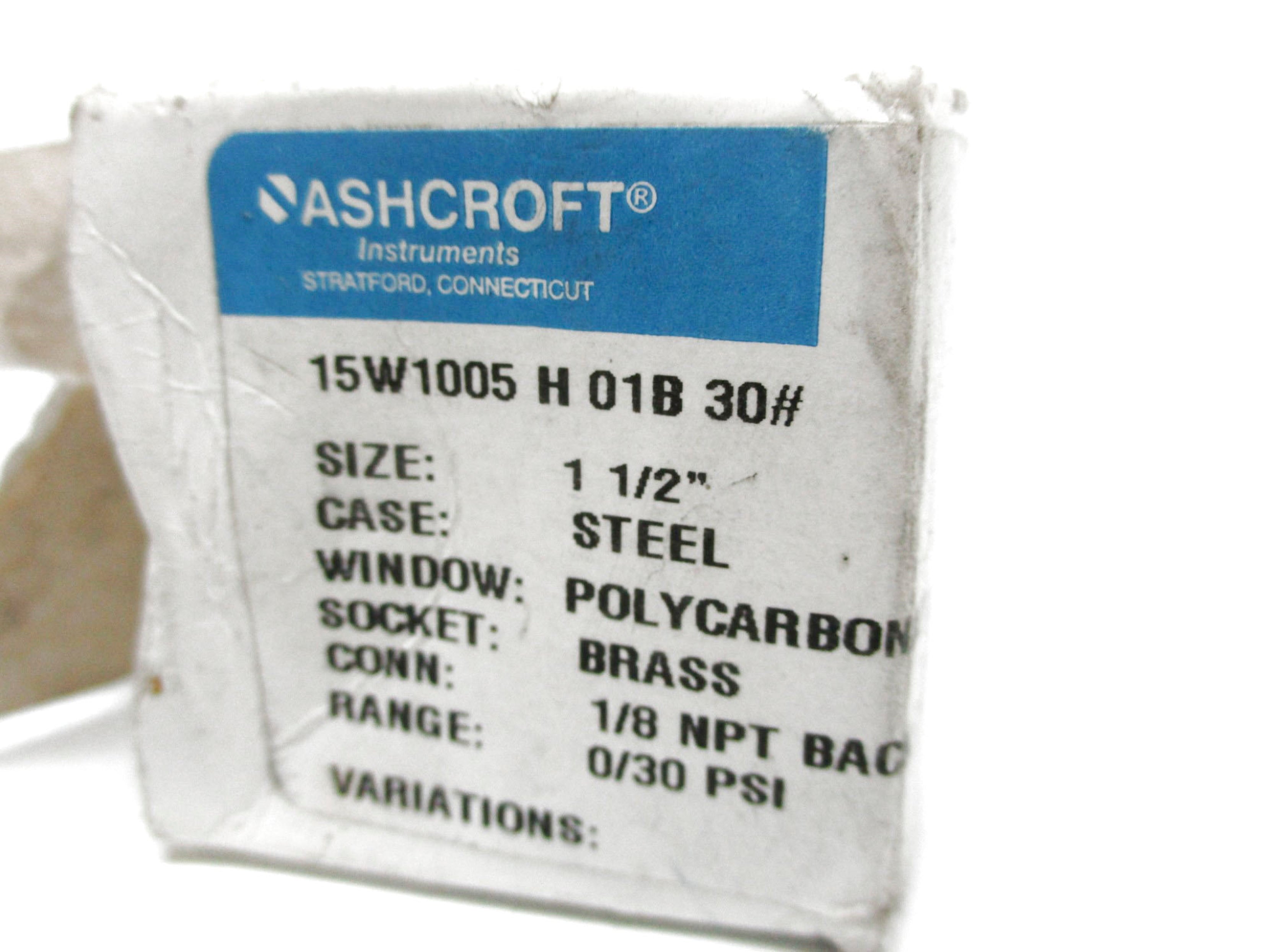 ASHCROFT 15W10051H01B30# 0-30PSI NSMP