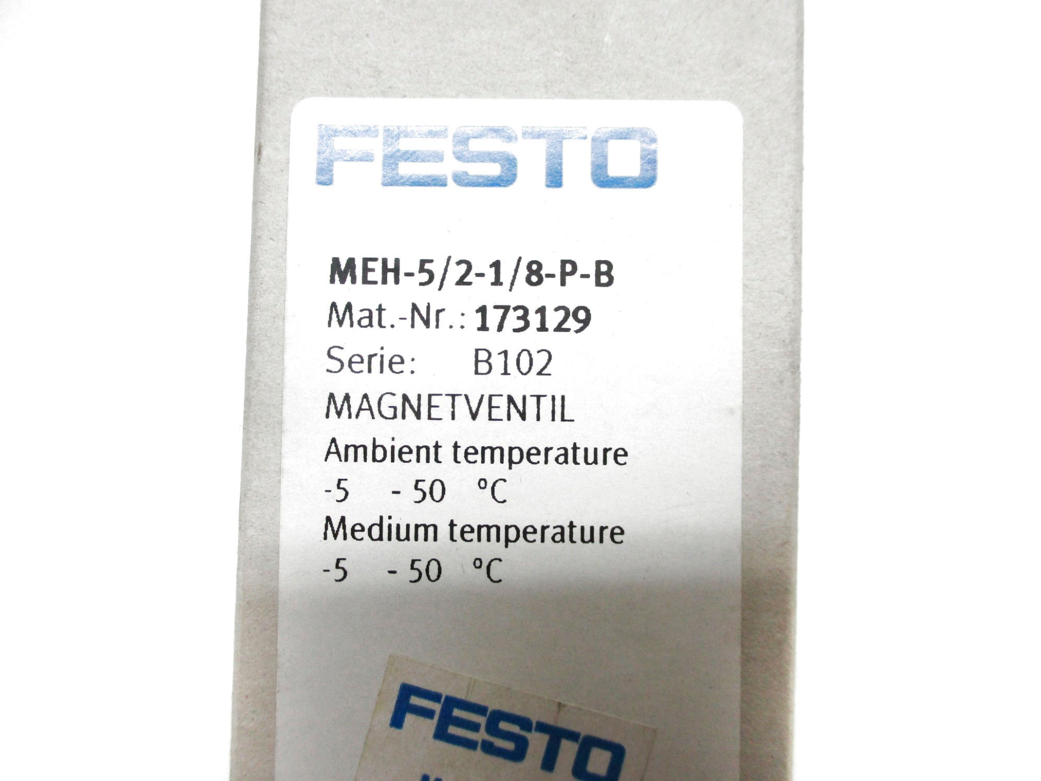 FESTO MEH-5/2-1/8-P-B 24VDC NSMP