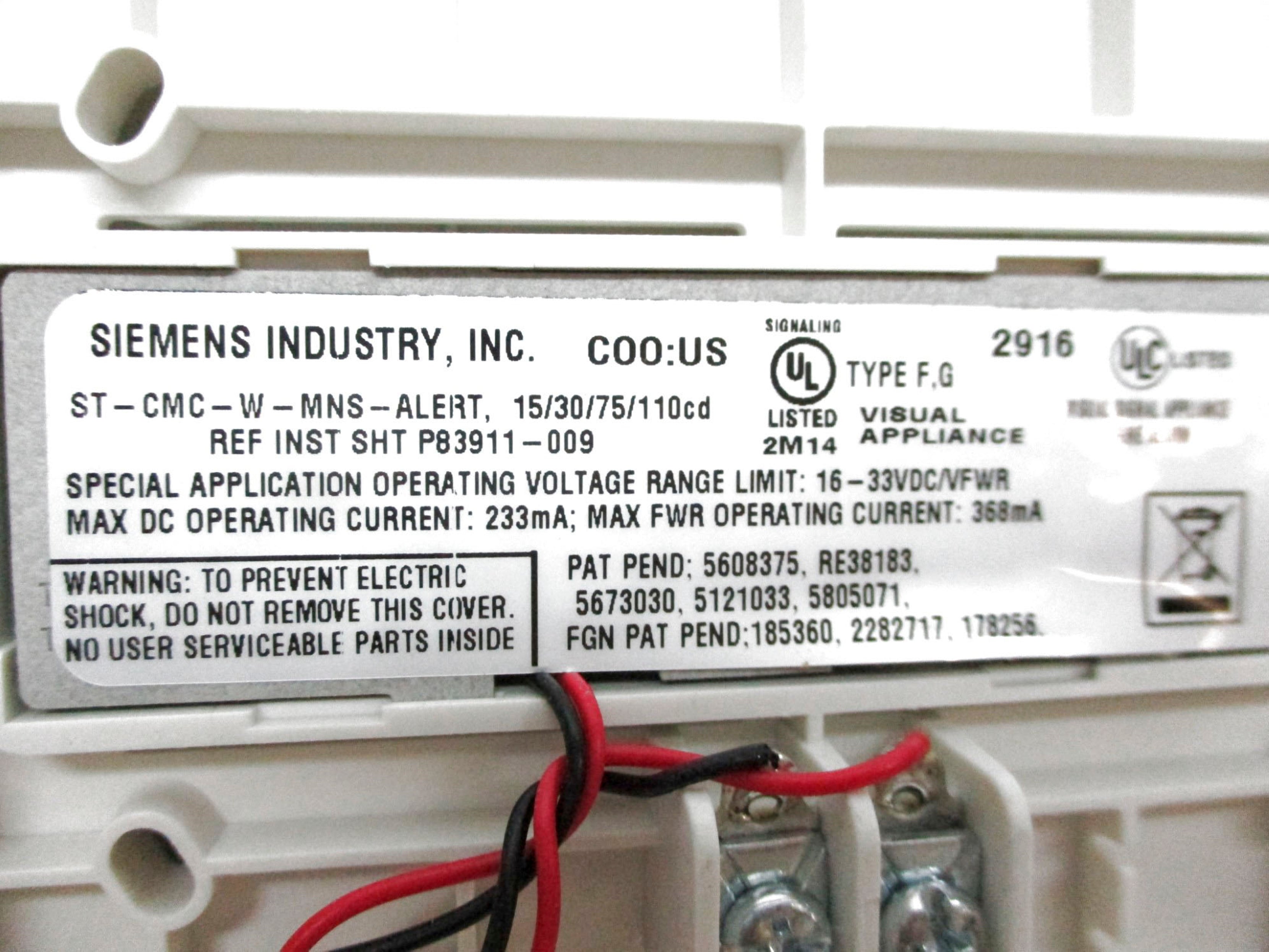 SIEMENS ST-CMC-W-MNS-ALERT NSMP