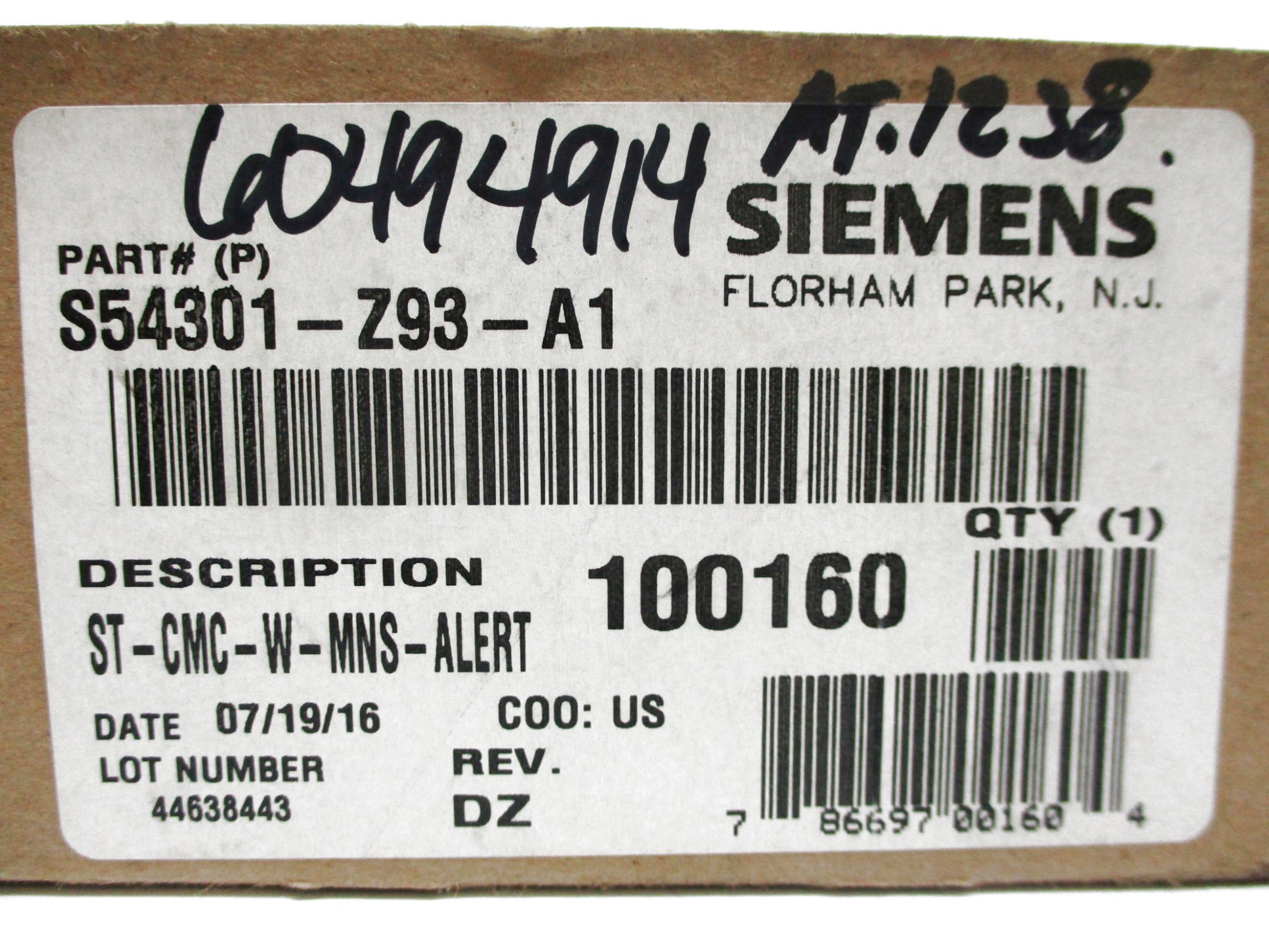 SIEMENS ST-CMC-W-MNS-ALERT NSMP