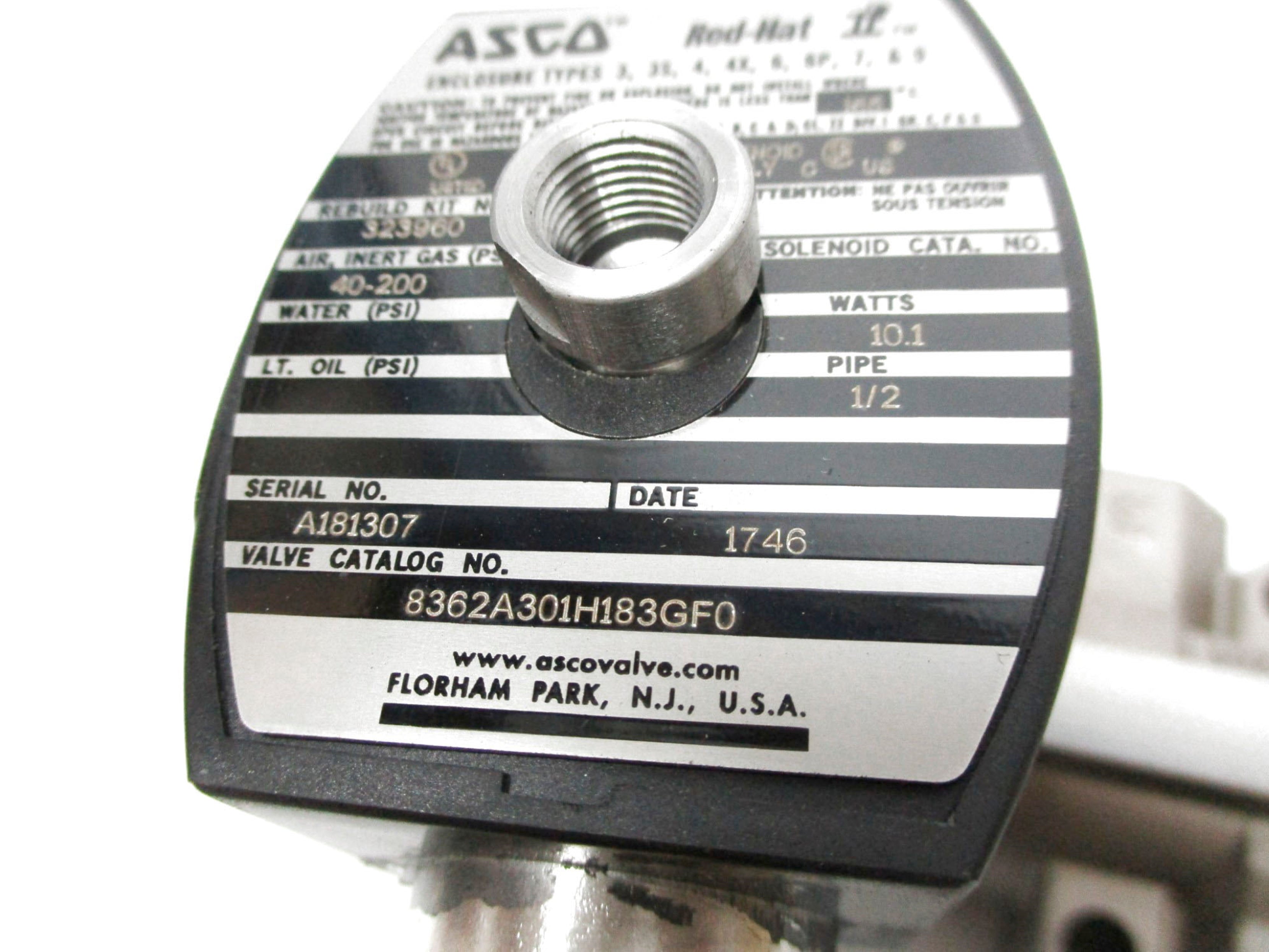 ASCO 8362A301H183GF0 120/60 110/50 NSMP