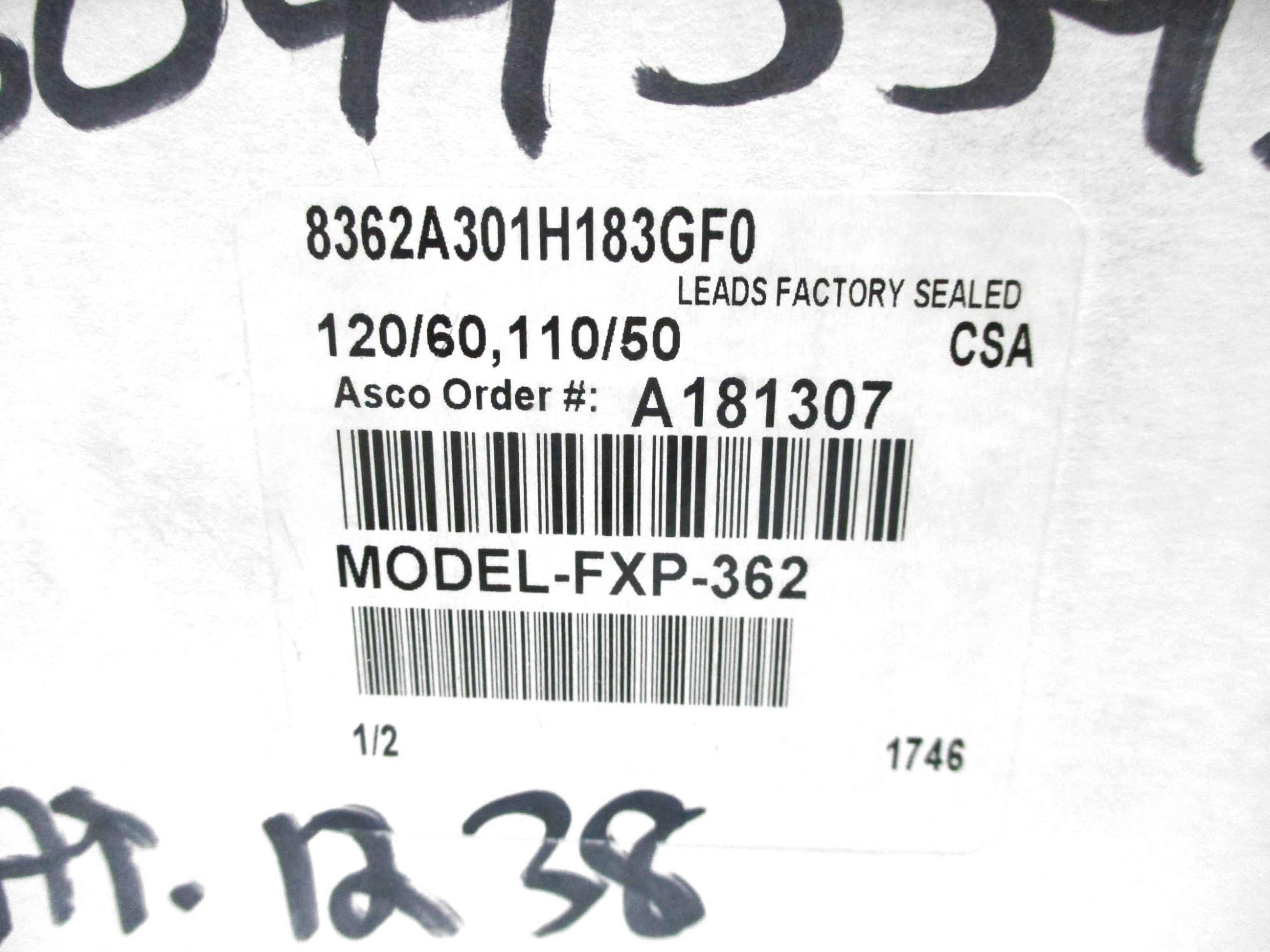 ASCO 8362A301H183GF0 120/60 110/50 NSMP