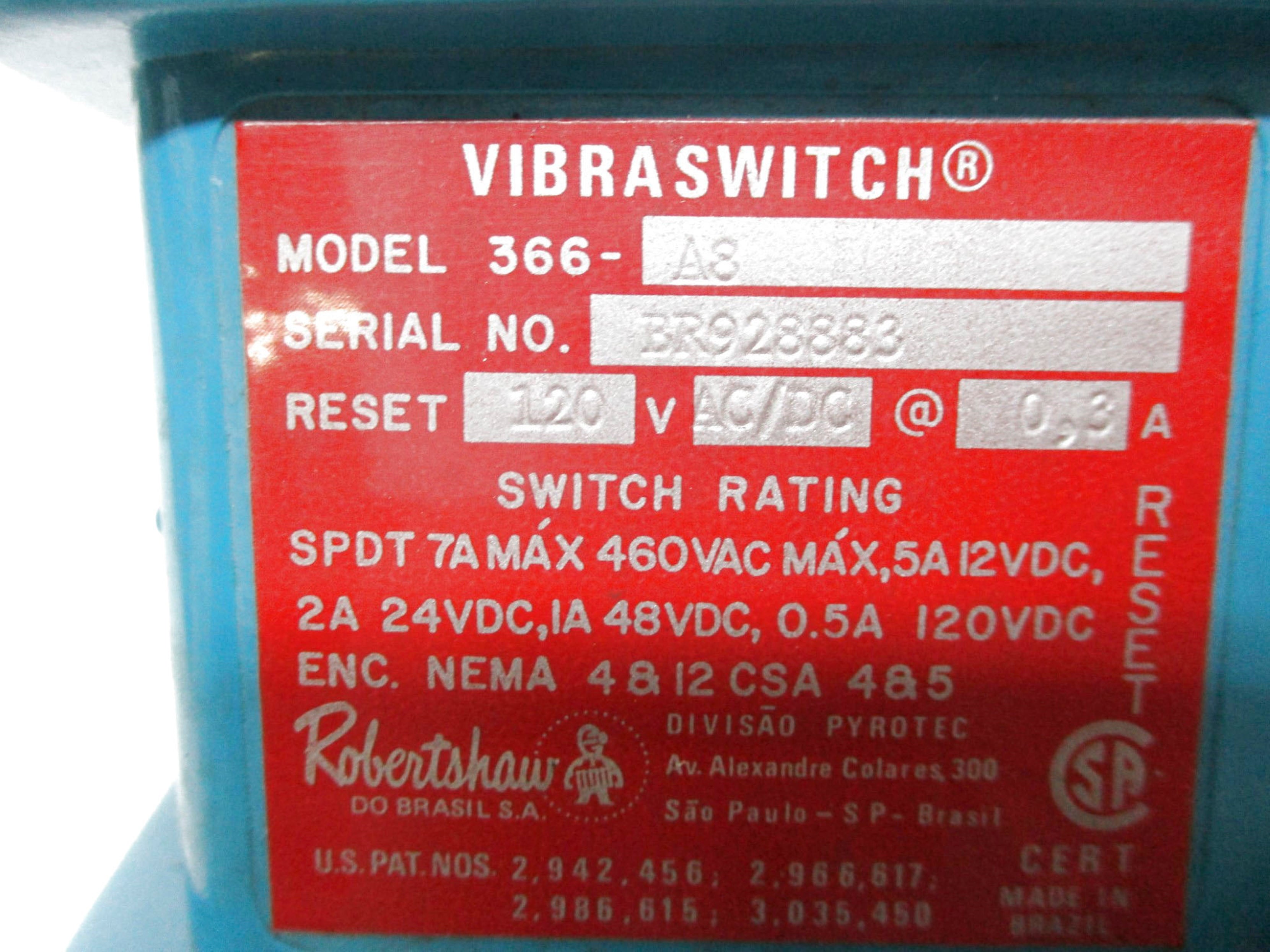 ROBERTSHAW 366-A8 UNMP