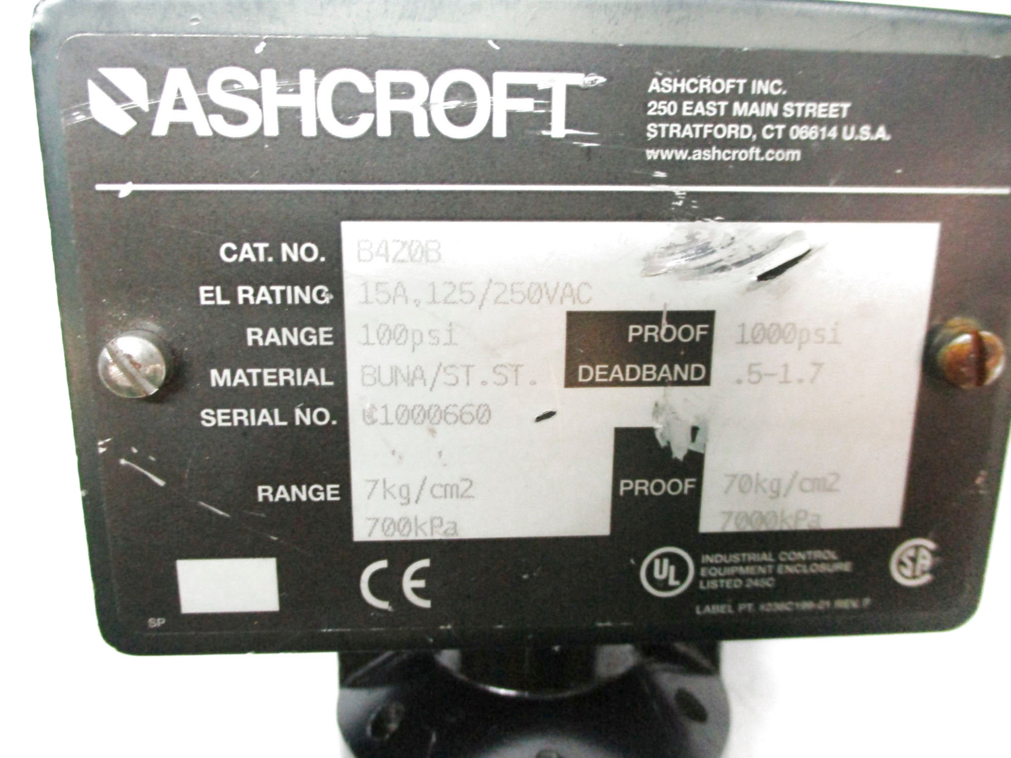 ASHCROFT B420B NSNP
