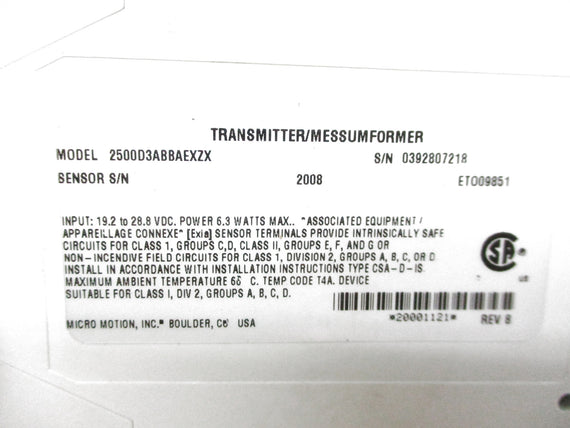 MICROMOTION 20000742 NSNP
