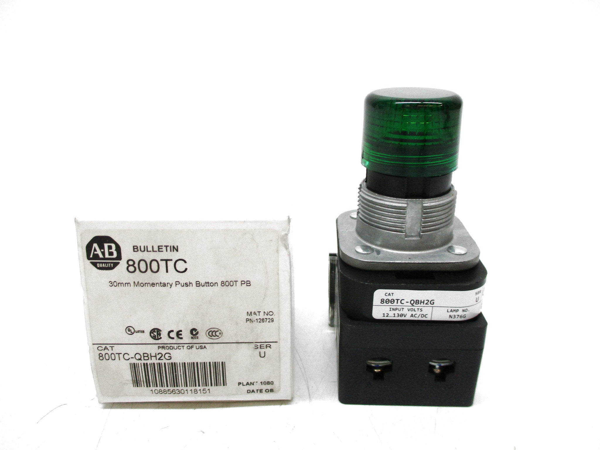 ALLEN BRADLEY 800TC-QBH2G SER. U  (WH) NSMP
