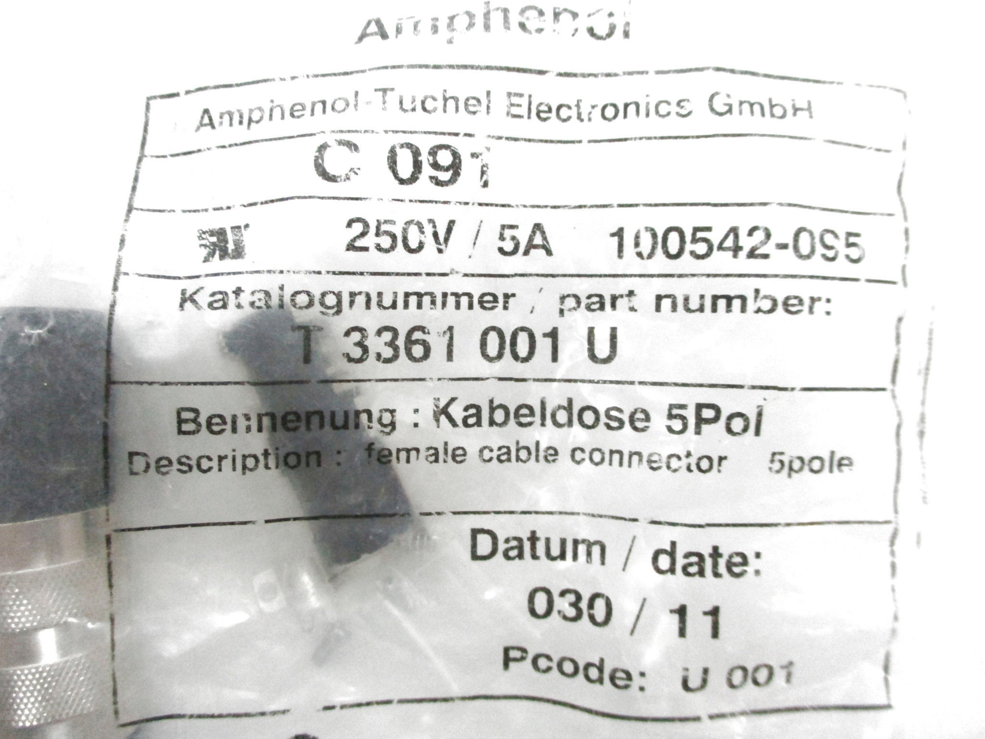 AMPHENOL T3361001U NSMP