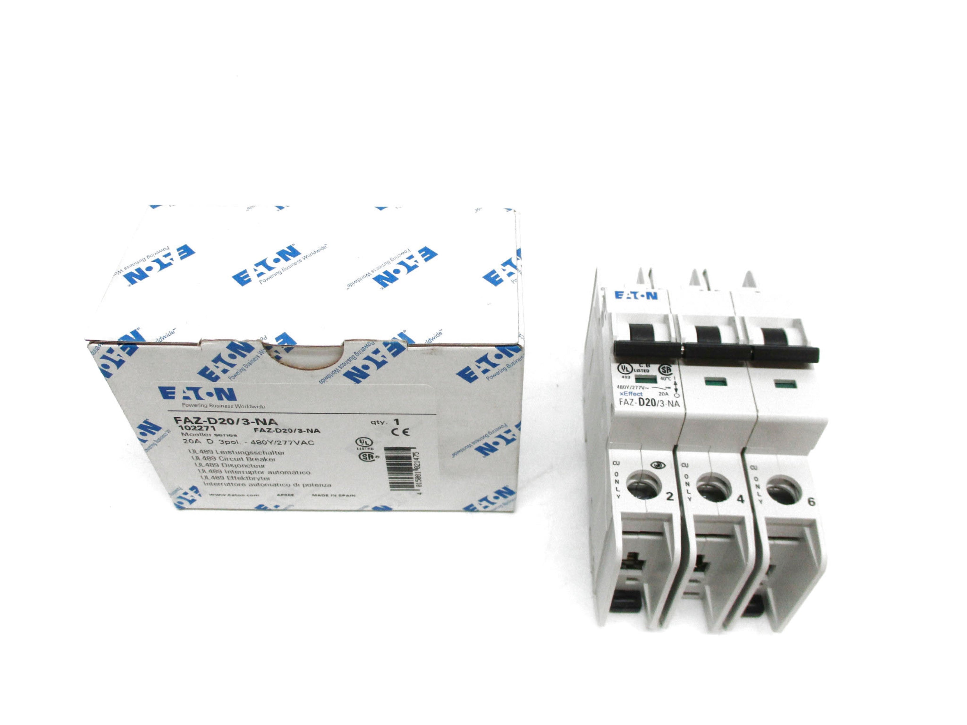 EATON FAZ-D20/3-NA 20A 277VAC NSMP