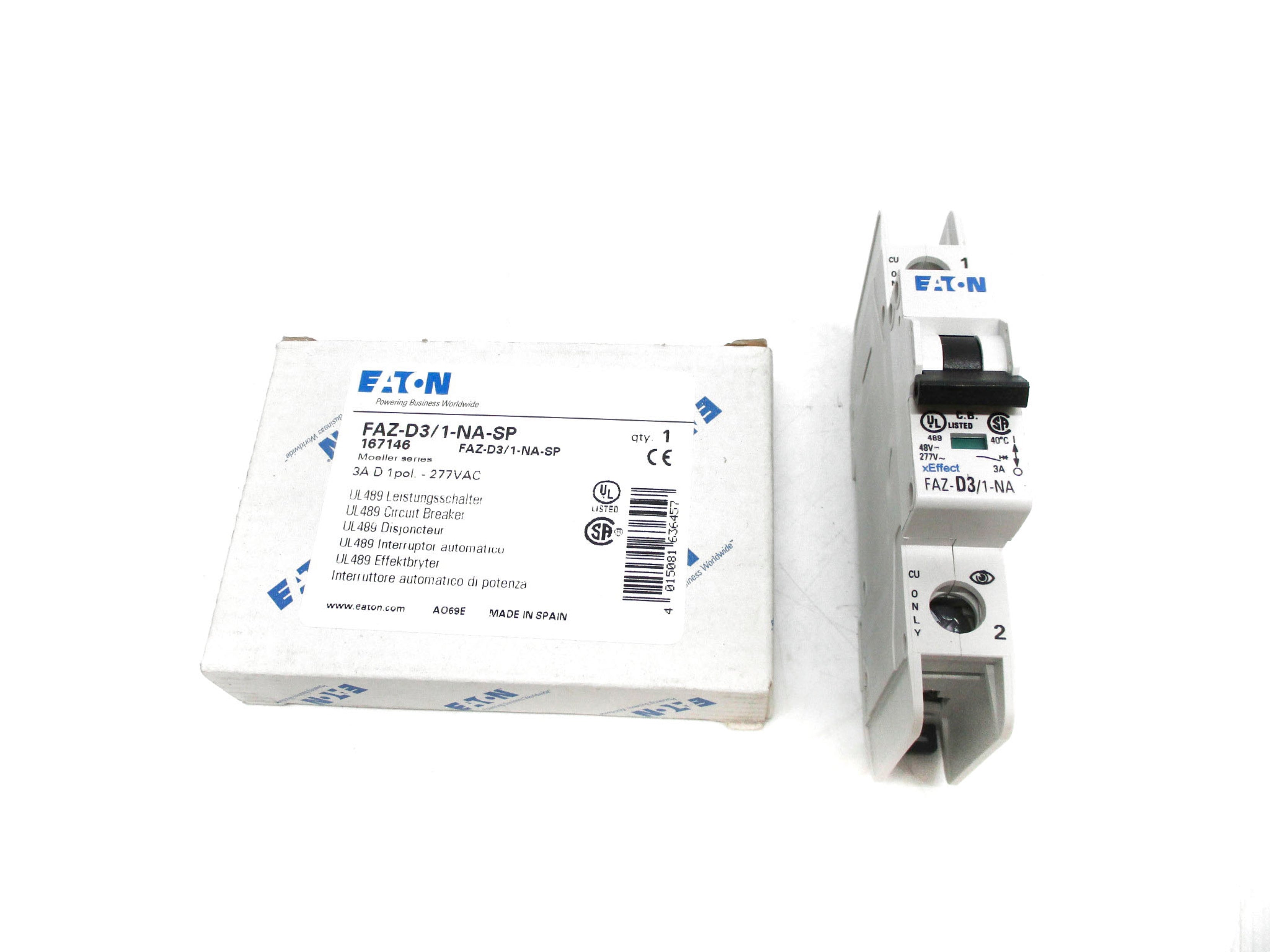 EATON FAZ-D3/1-NA-SP 3A 277VAC NSMP