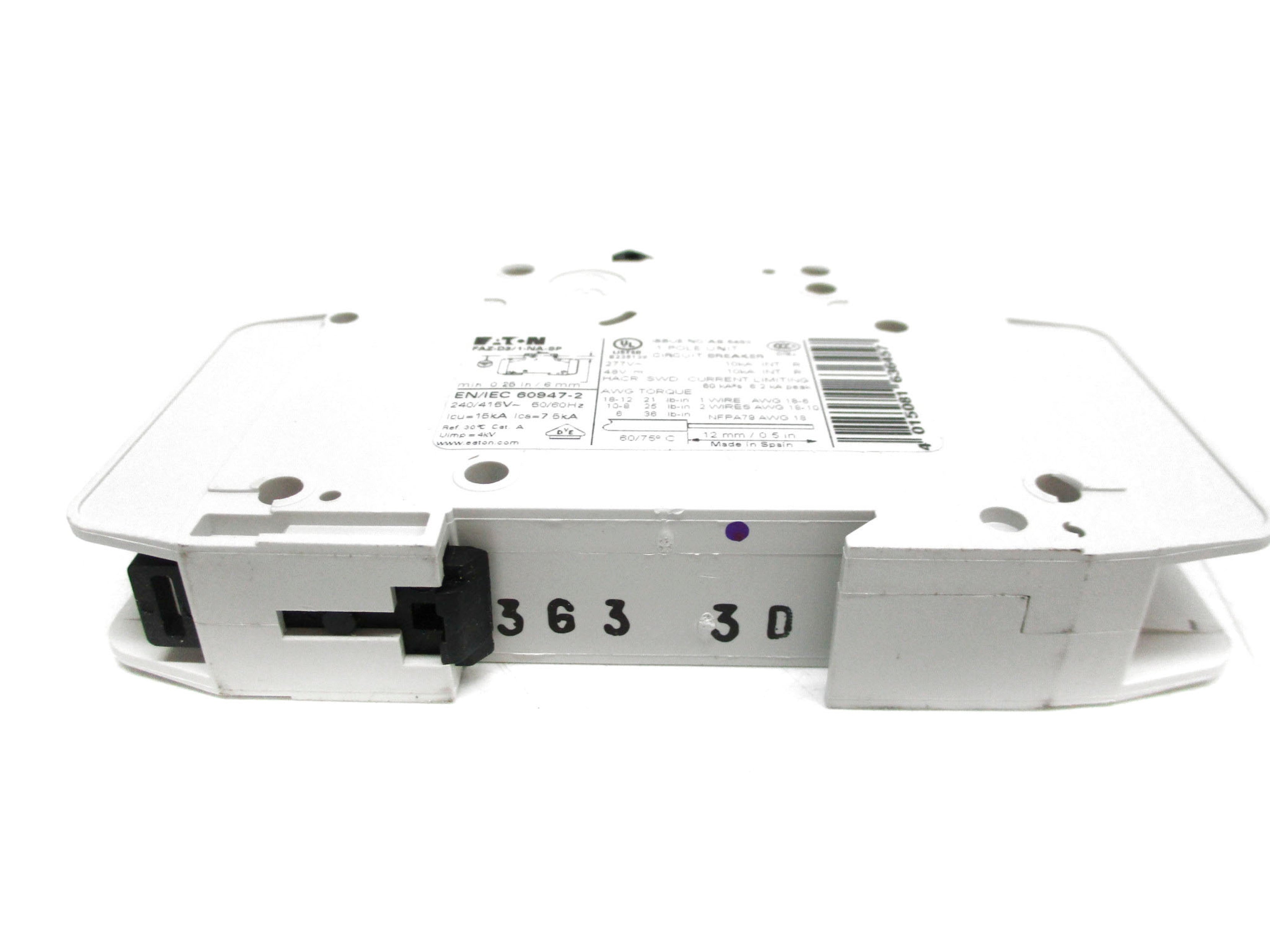 EATON FAZ-D3/1-NA-SP 3A 277VAC NSMP