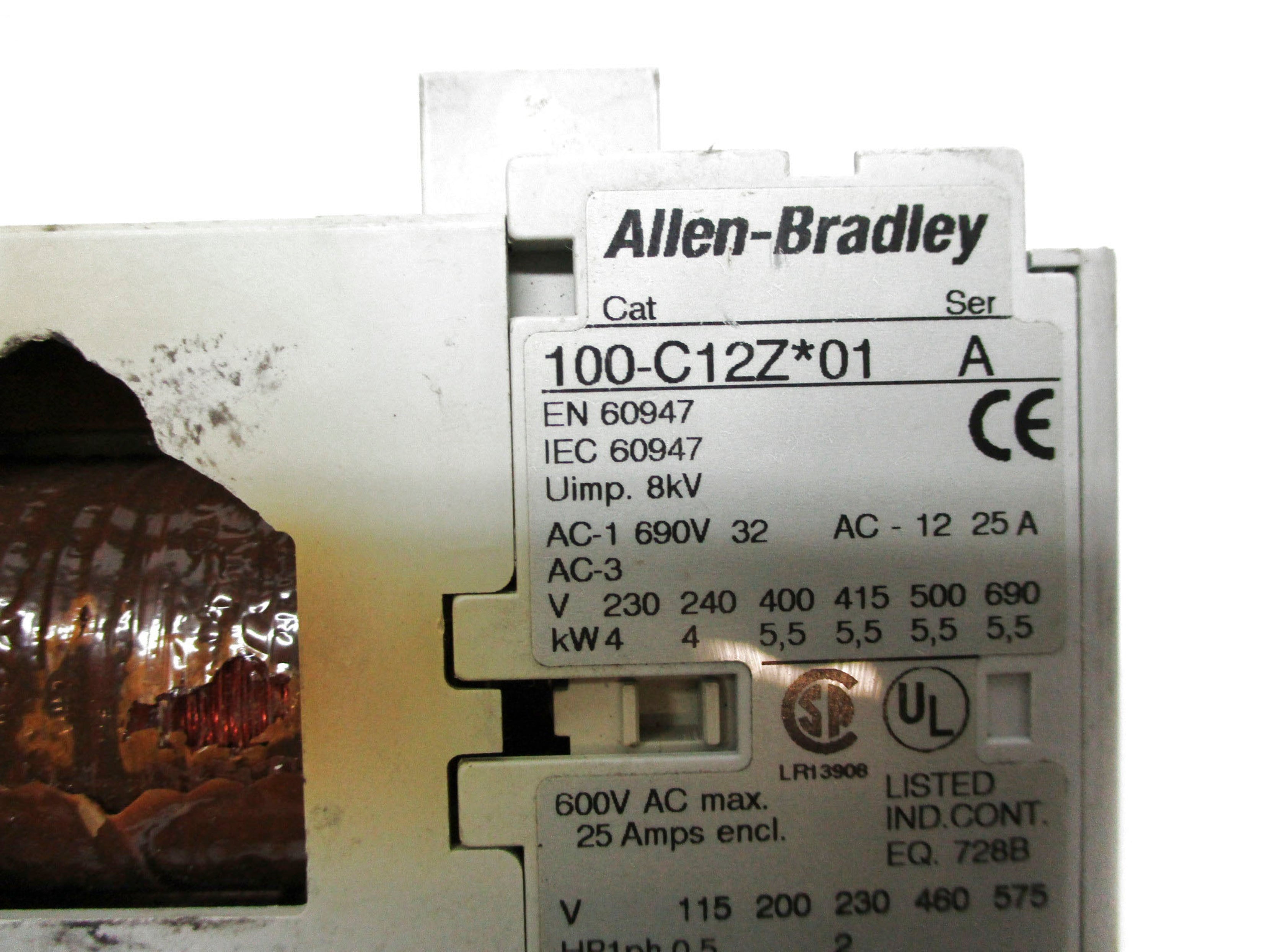 ALLEN BRADLEY 100-C12ZJ01 SER. A 24VDC (AS PICTURED) UNMP