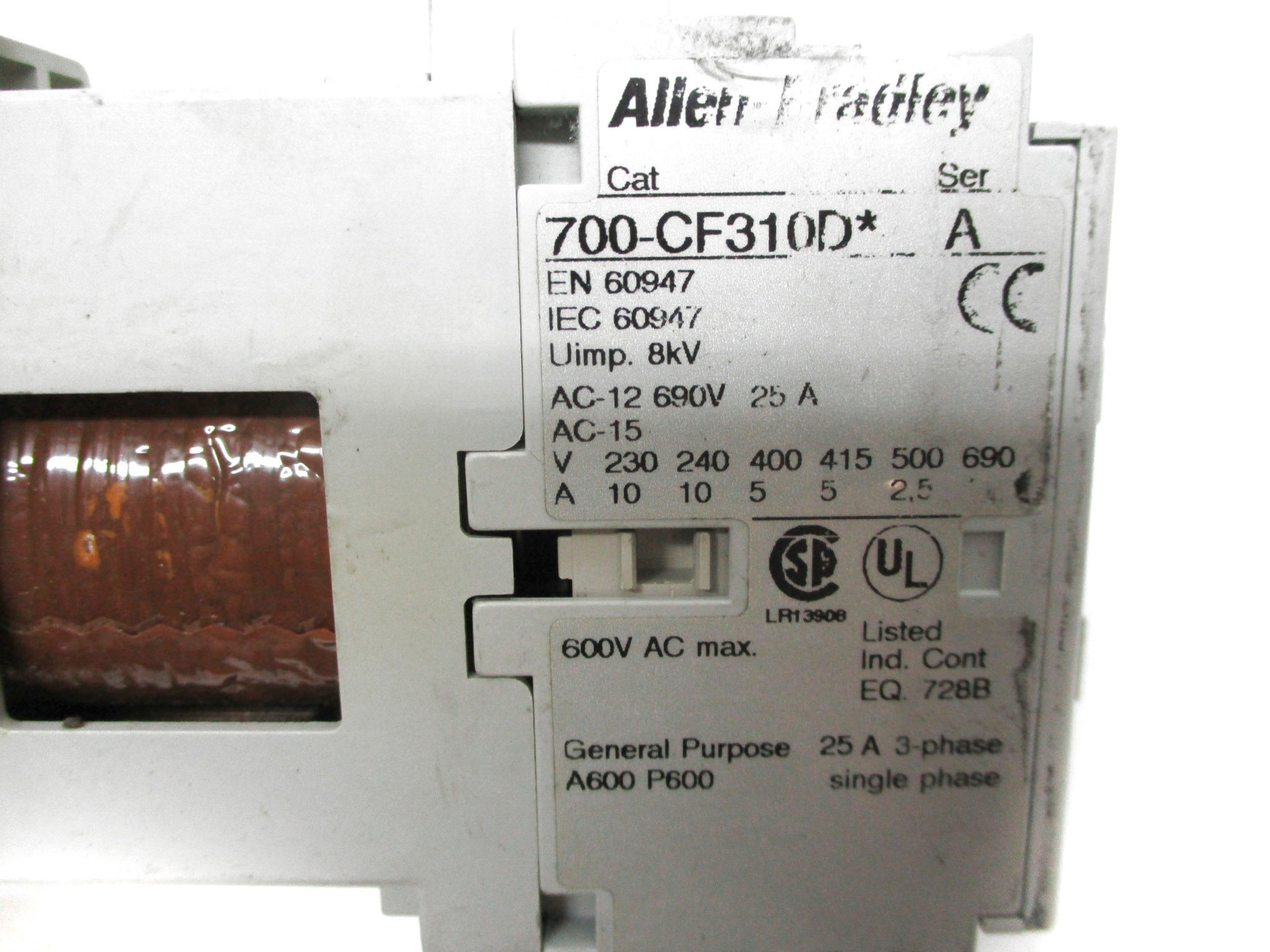 ALLEN BRADLEY 700-CF310DJ SER. A 24VDC (AS PICTURED) UNMP