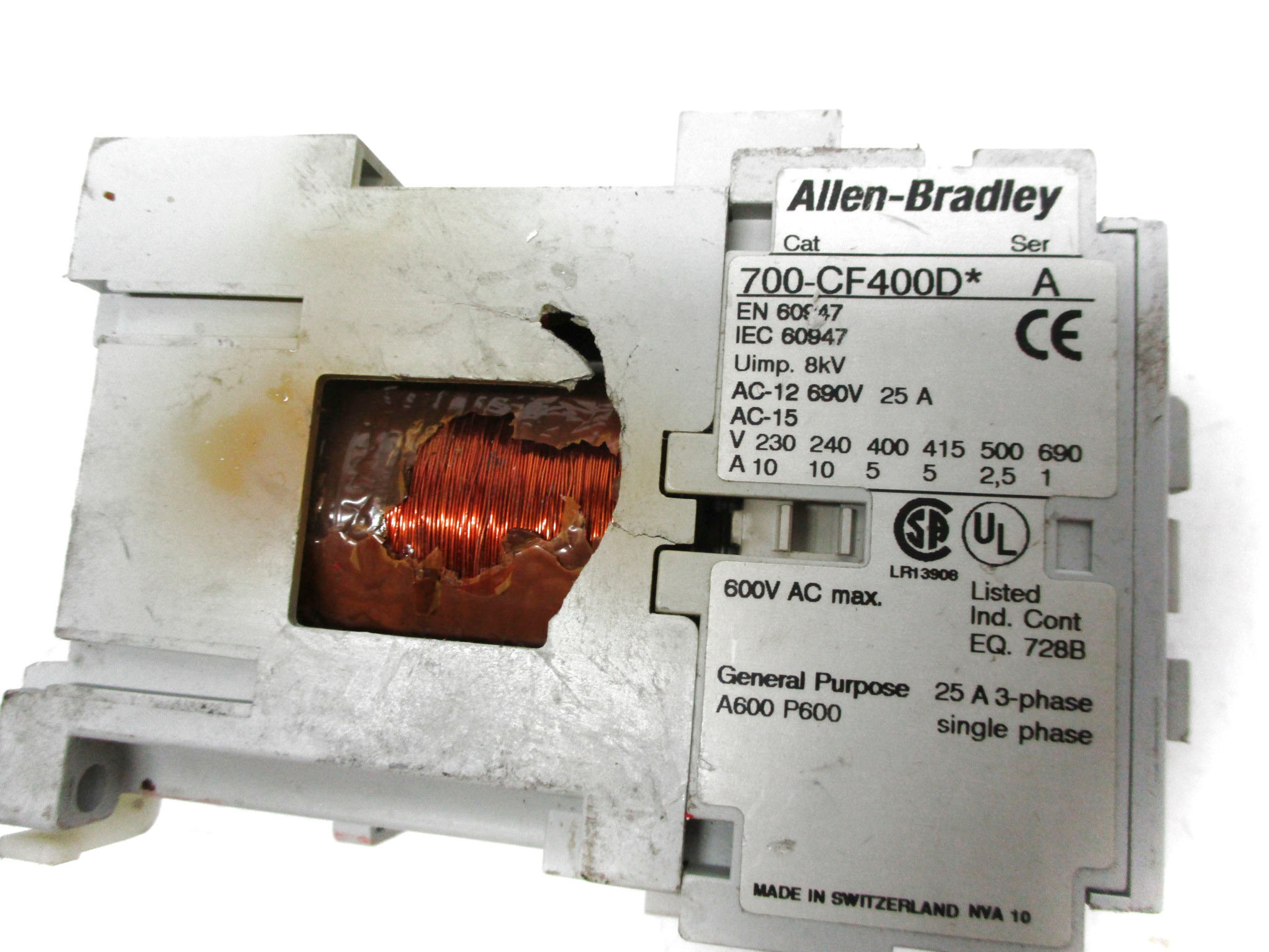 ALLEN BRADLEY 700-CF400DJ SER. A 24VDC (AS PICTURED) UNMP
