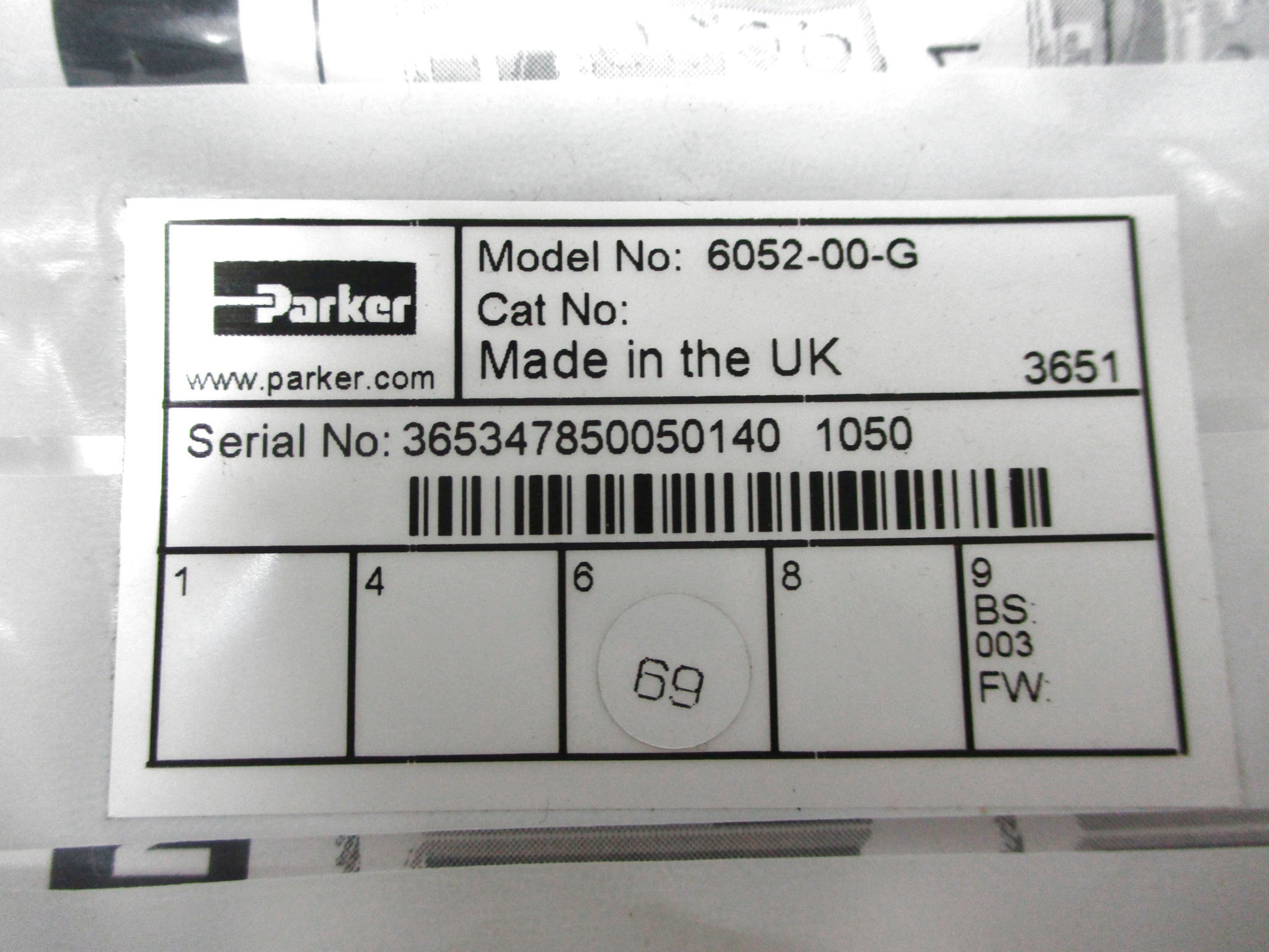 PARKER 6052-00-G (AS PICTURED) NSMP