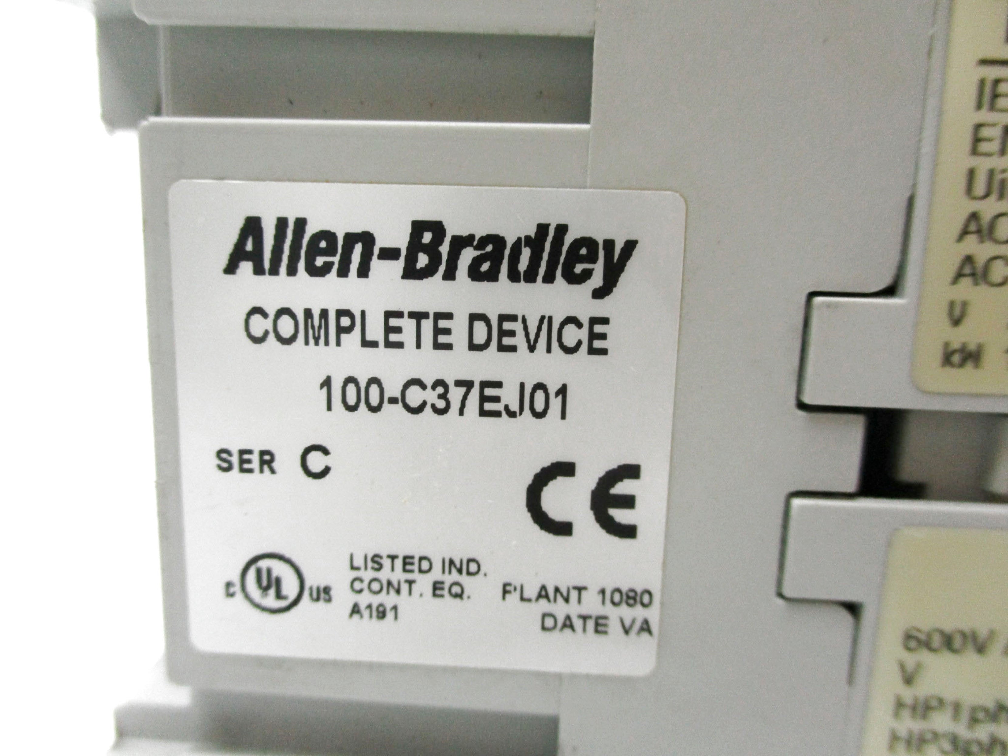 ALLEN BRADLEY 100-C37EJ01 SER. C 24VDC UNMP