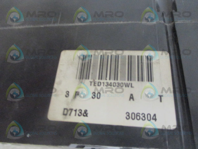 GENRAL ELECTRIC TED134030WL CIRCUIT BREAKER 30A *USED*