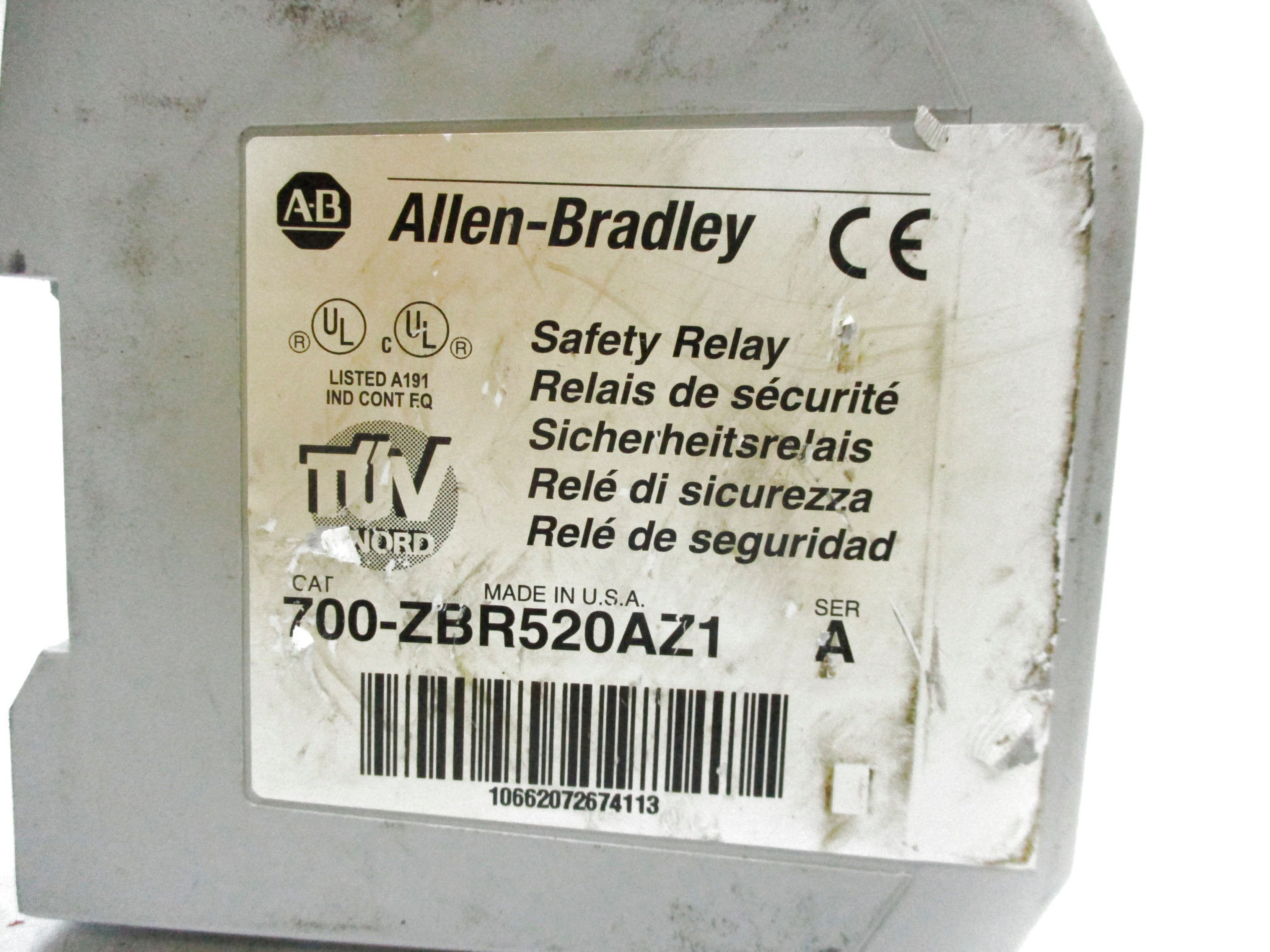 ALLEN BRADLEY 700-ZBR520AZ1 SER. A 120V UNMP