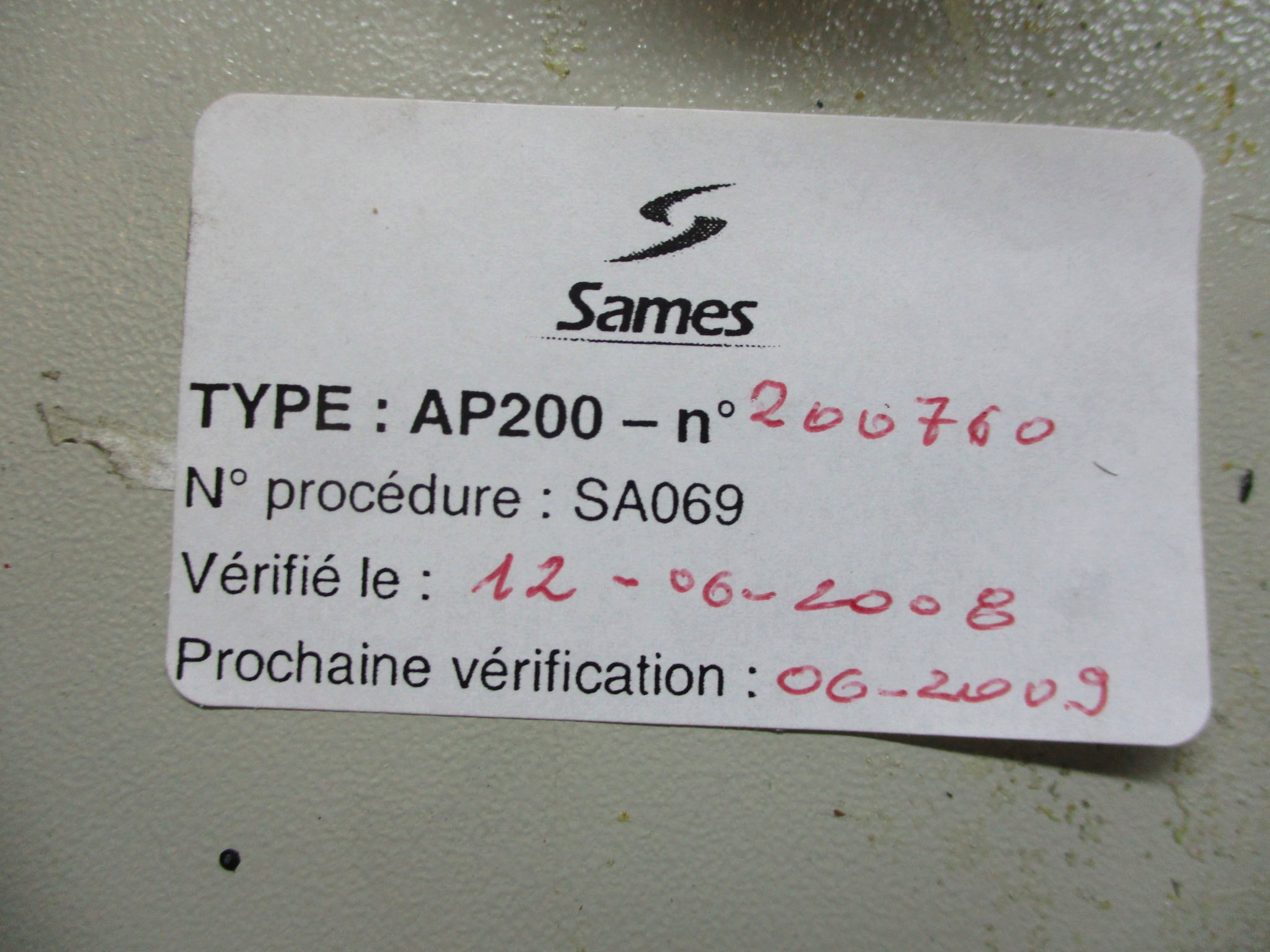 SAMES AP200-N SA069 (AS PICTURED) UNMP