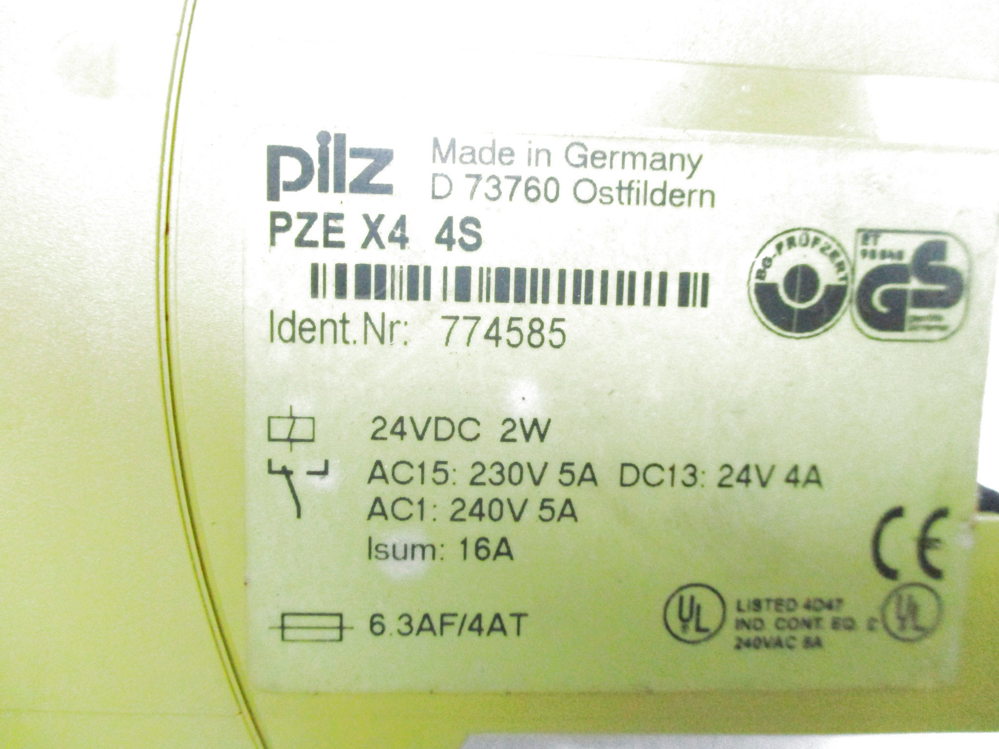PILZ PZEX44S 24VDC 240VAC UNMP