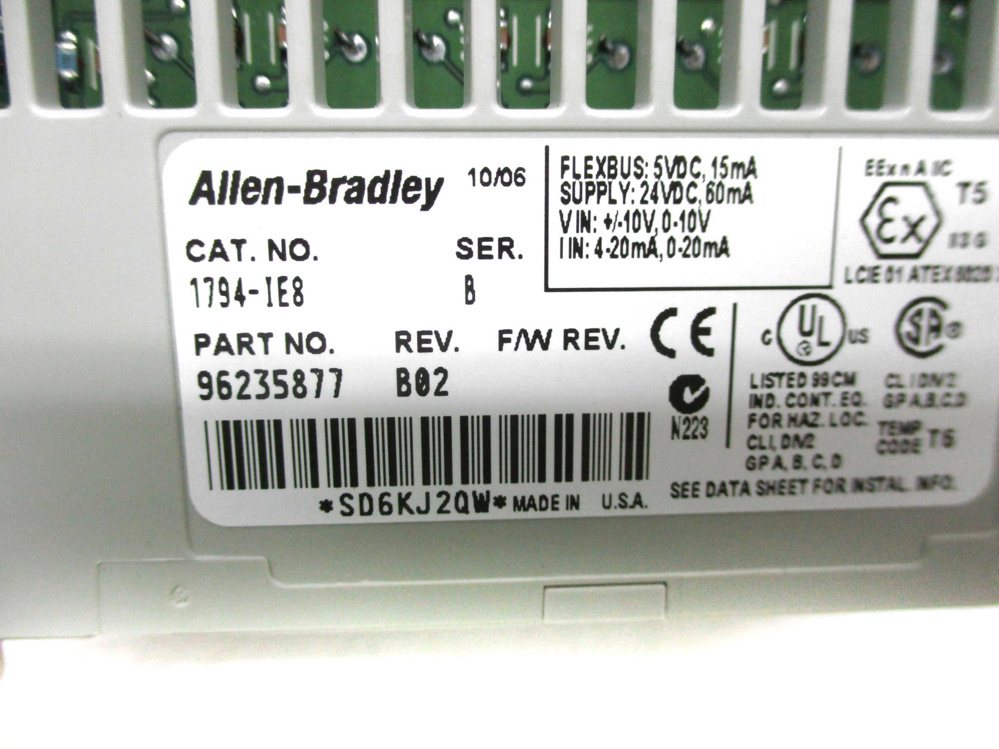 ALLEN BRADLEY 1794-IE8 SER. B UNMP