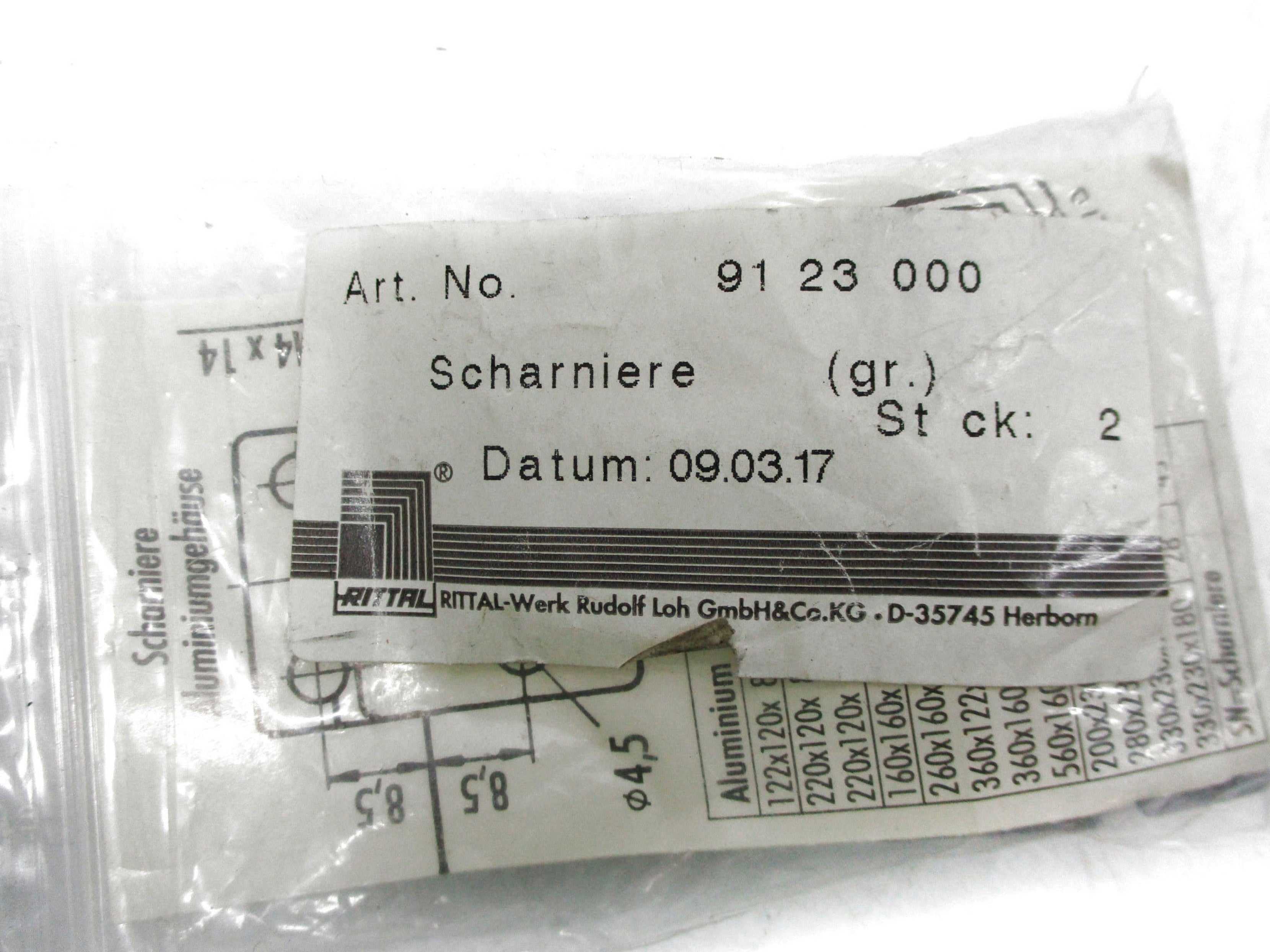 RITTAL 9123000 (PKG OF 2) NSMP