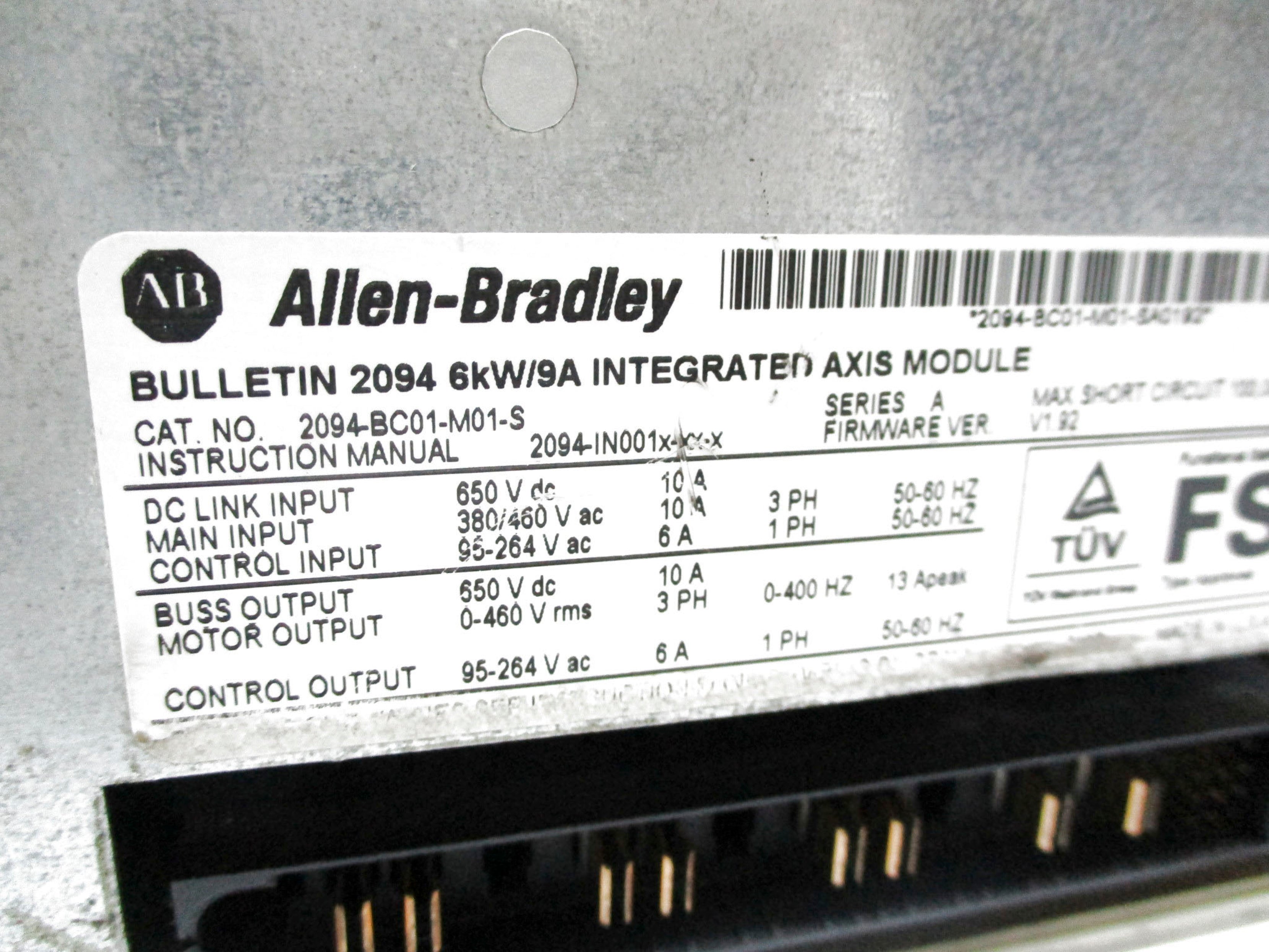 ALLEN BRADLEY 2094-BC01-M01-S SER. A F/W: V1.92 (AS PICTURED) UNMP