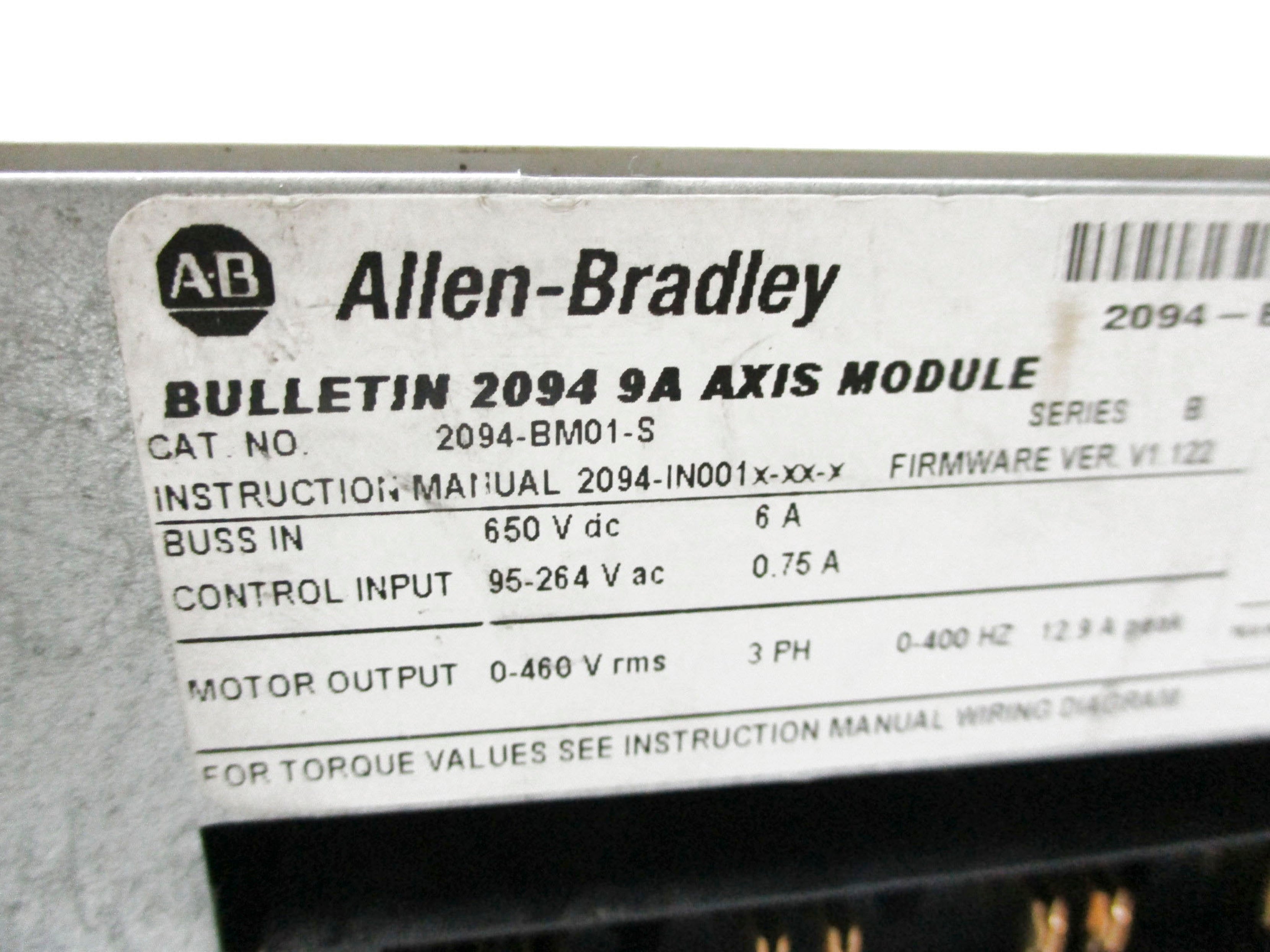 ALLEN BRADLEY 2094-BM01-S SER. B F/W 1.122 UNMP