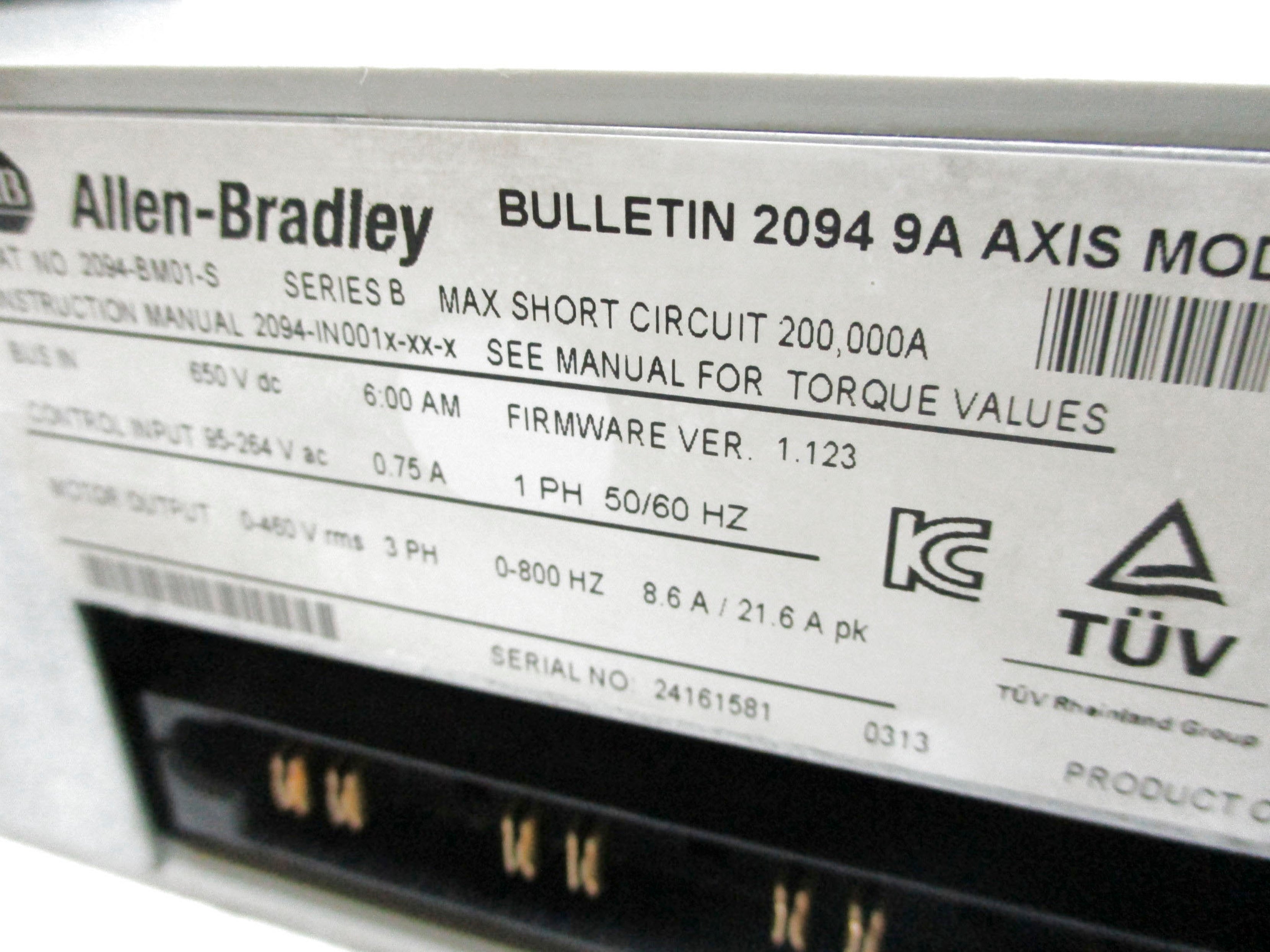 ALLEN BRADLEY 2094-BM01-S SER. B F/W 1.123 UNMP