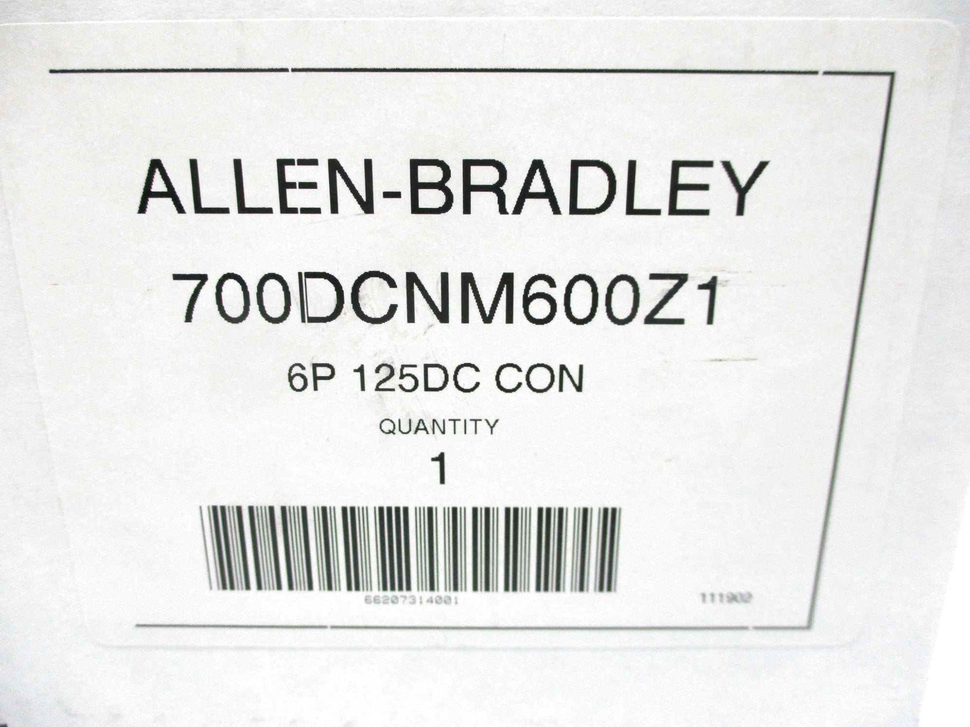 ALLEN BRADLEY 700DC-NM600Z SER. B 115-125VDC (WH) NSMP