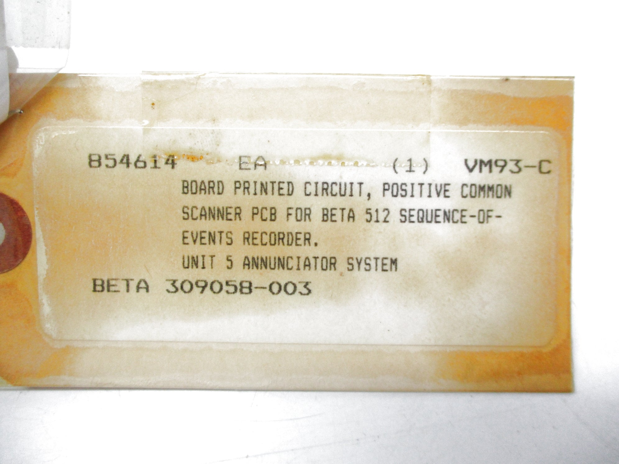 BETA PRODUCTS 309058-003 REV. F UNMP