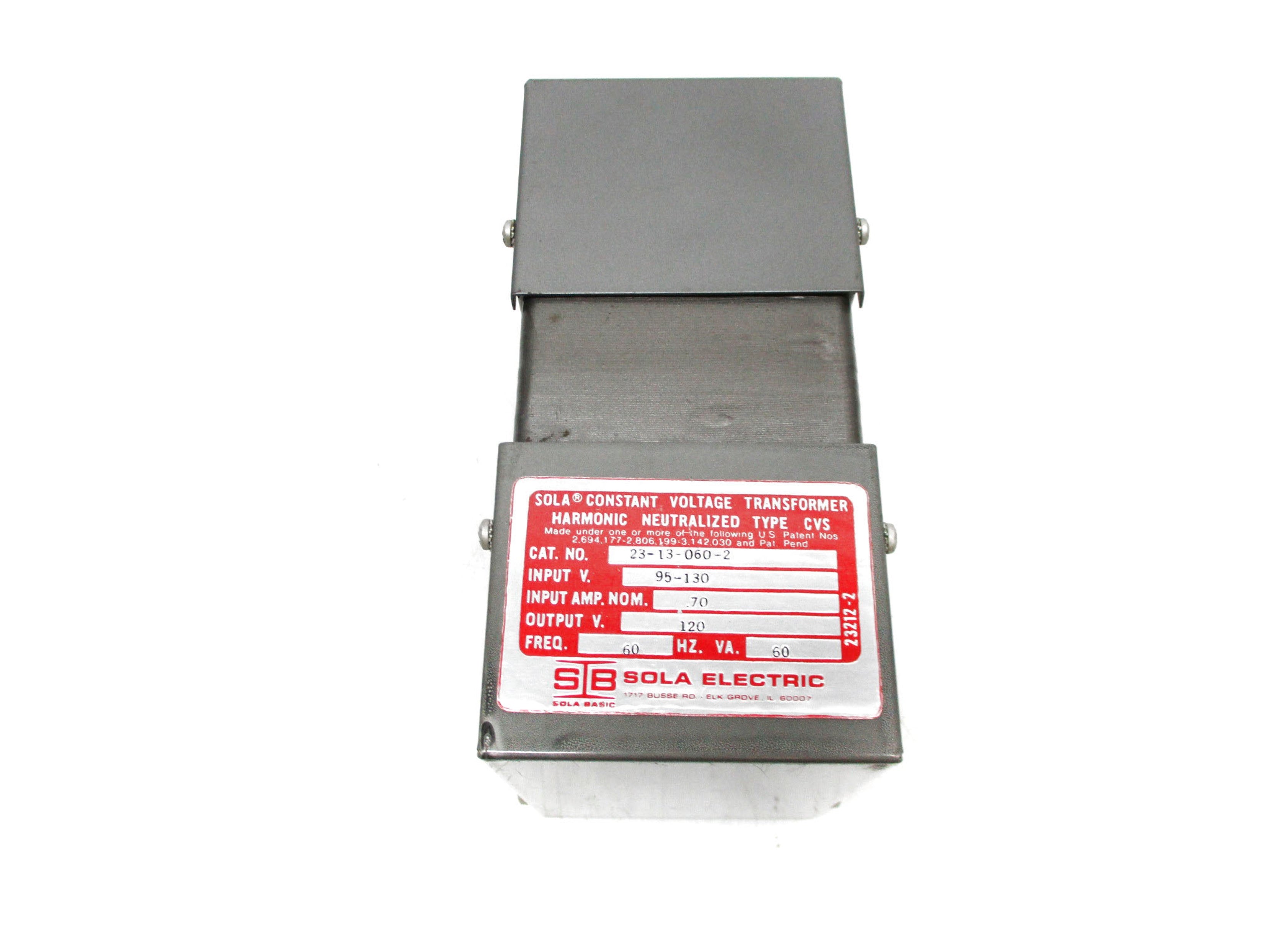 SOLA ELECTRIC 23-13-060-2 UNMP