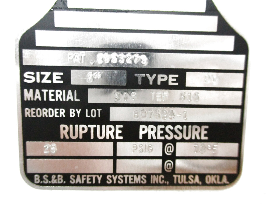 B.S.S & SAFETY SYSTEMS 807694-1 NSNP
