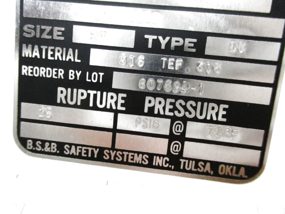 B.S.S & SAFETY SYSTEMS 807694-1 NSNP