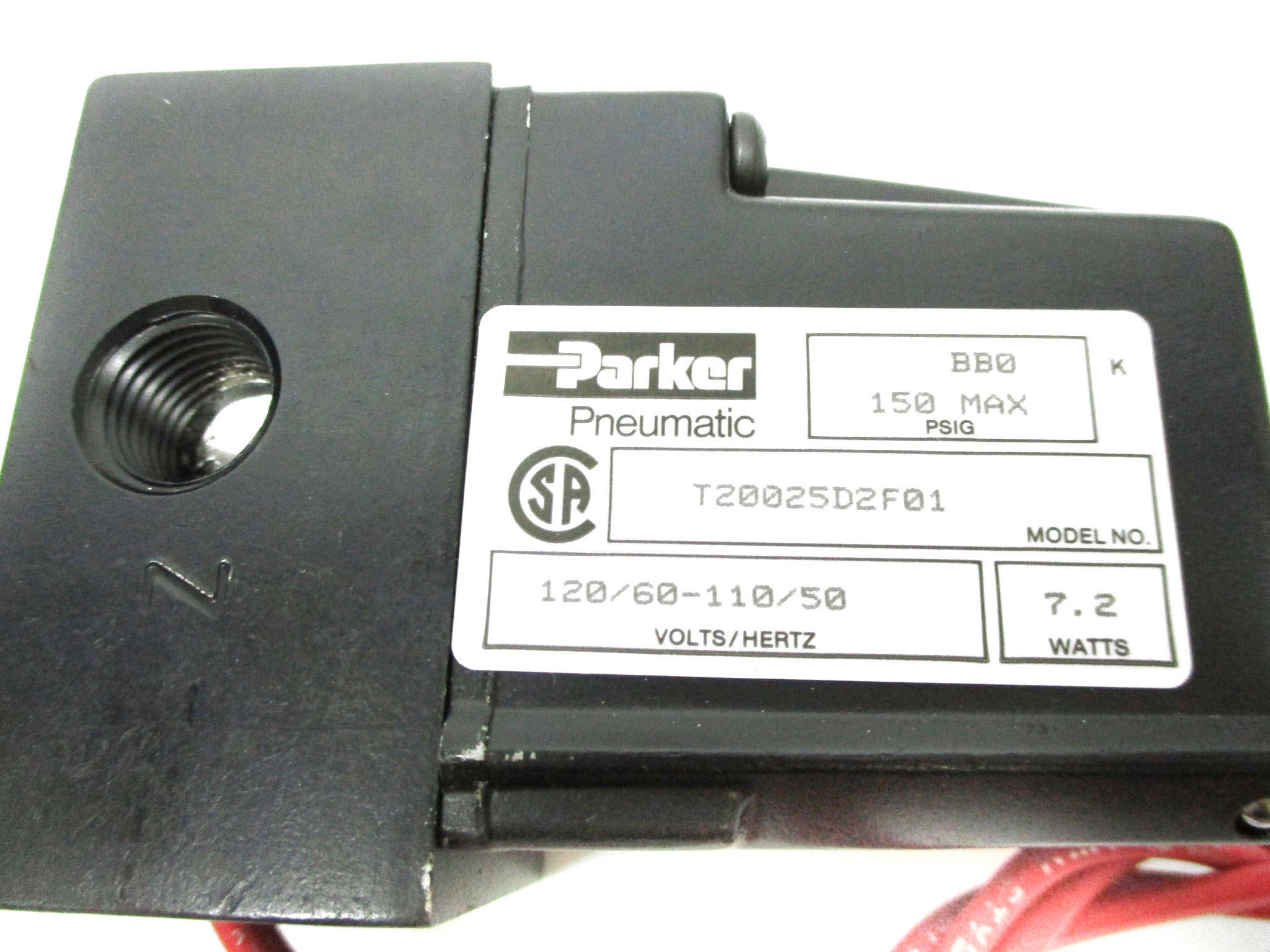 PARKER T20025D2F01 110/120V 150PSI NSMP
