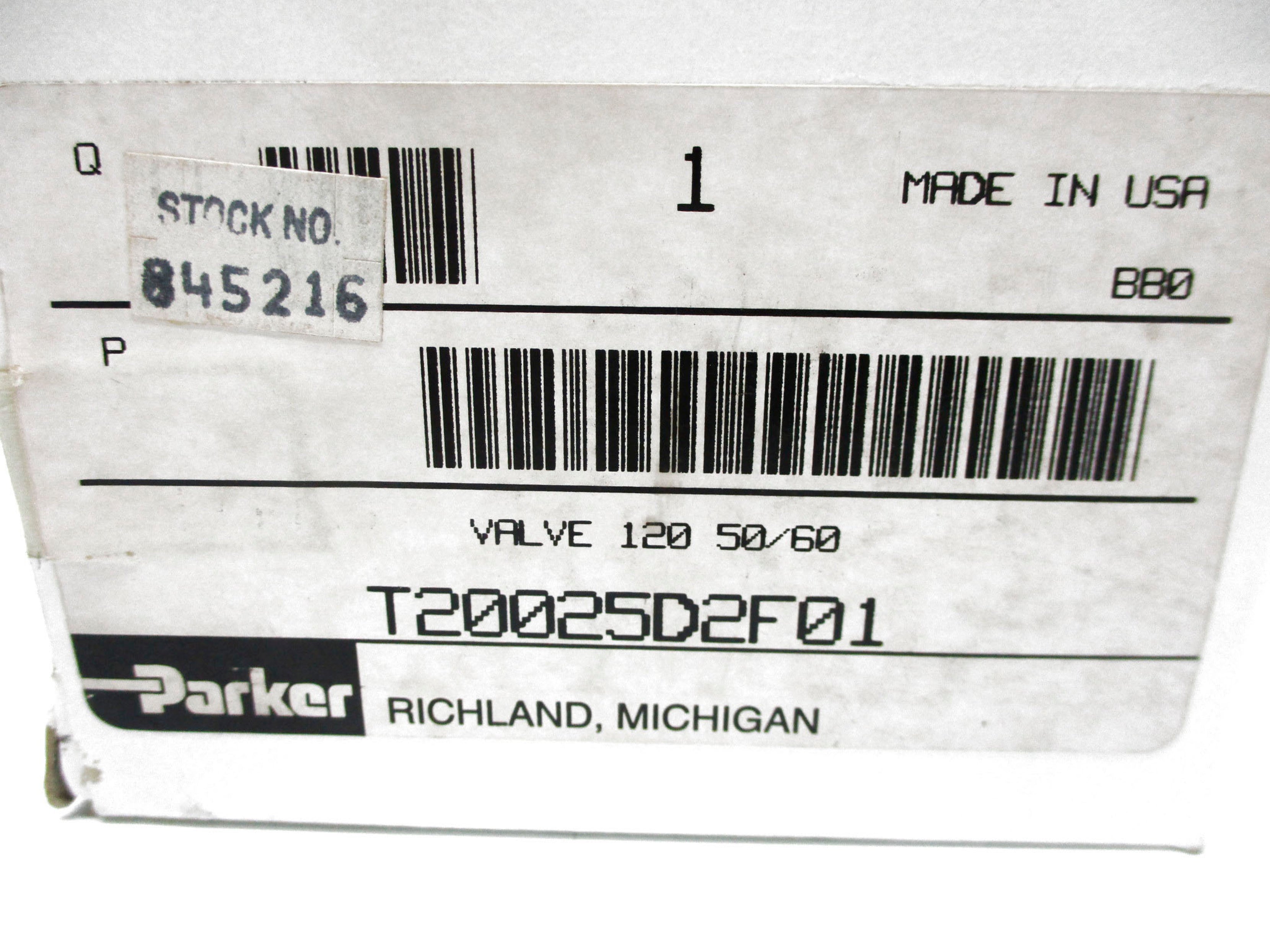 PARKER T20025D2F01 110/120V 150PSI NSMP