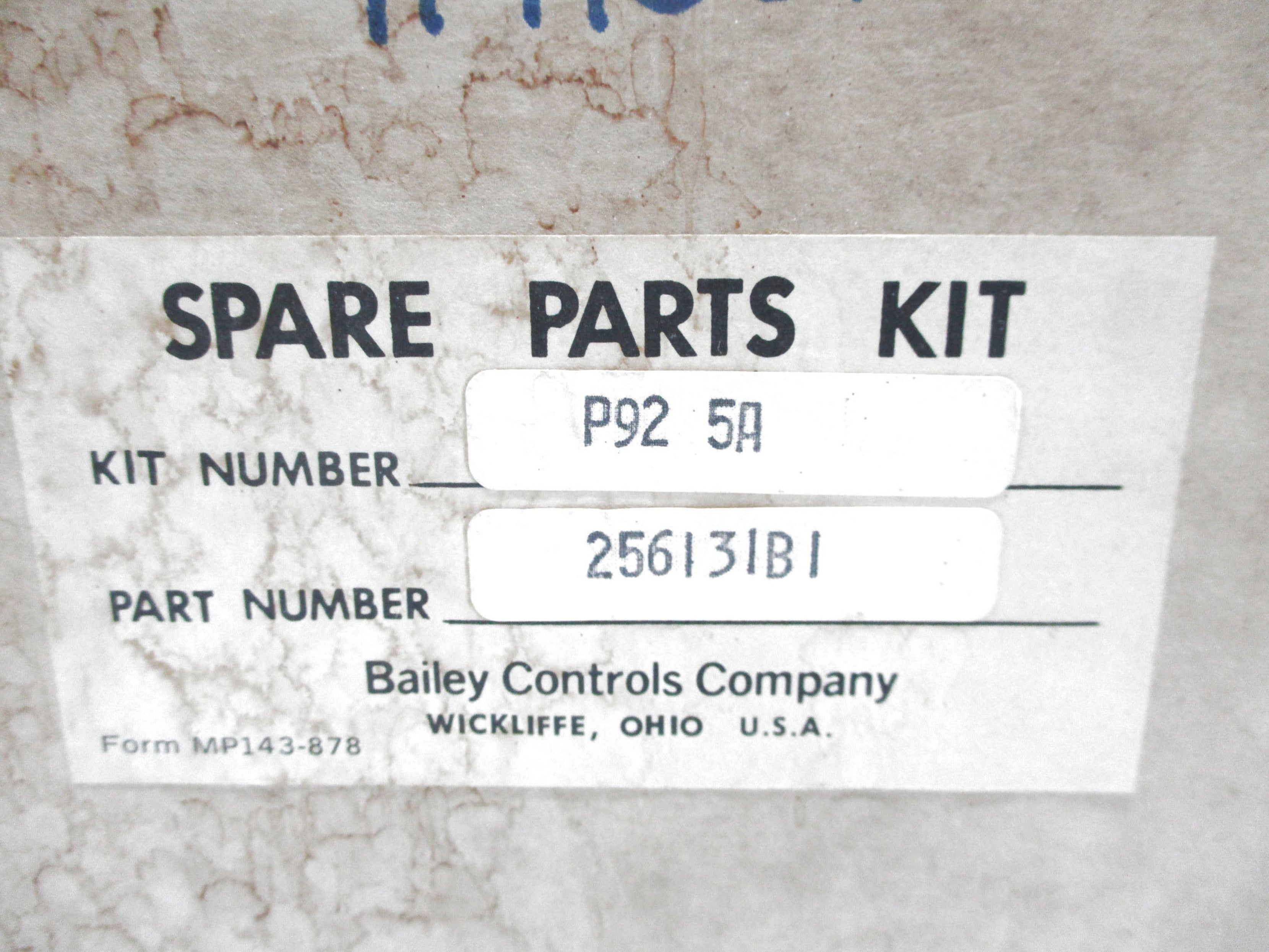 BAILEY CONTROLS 256131B1 NSMP