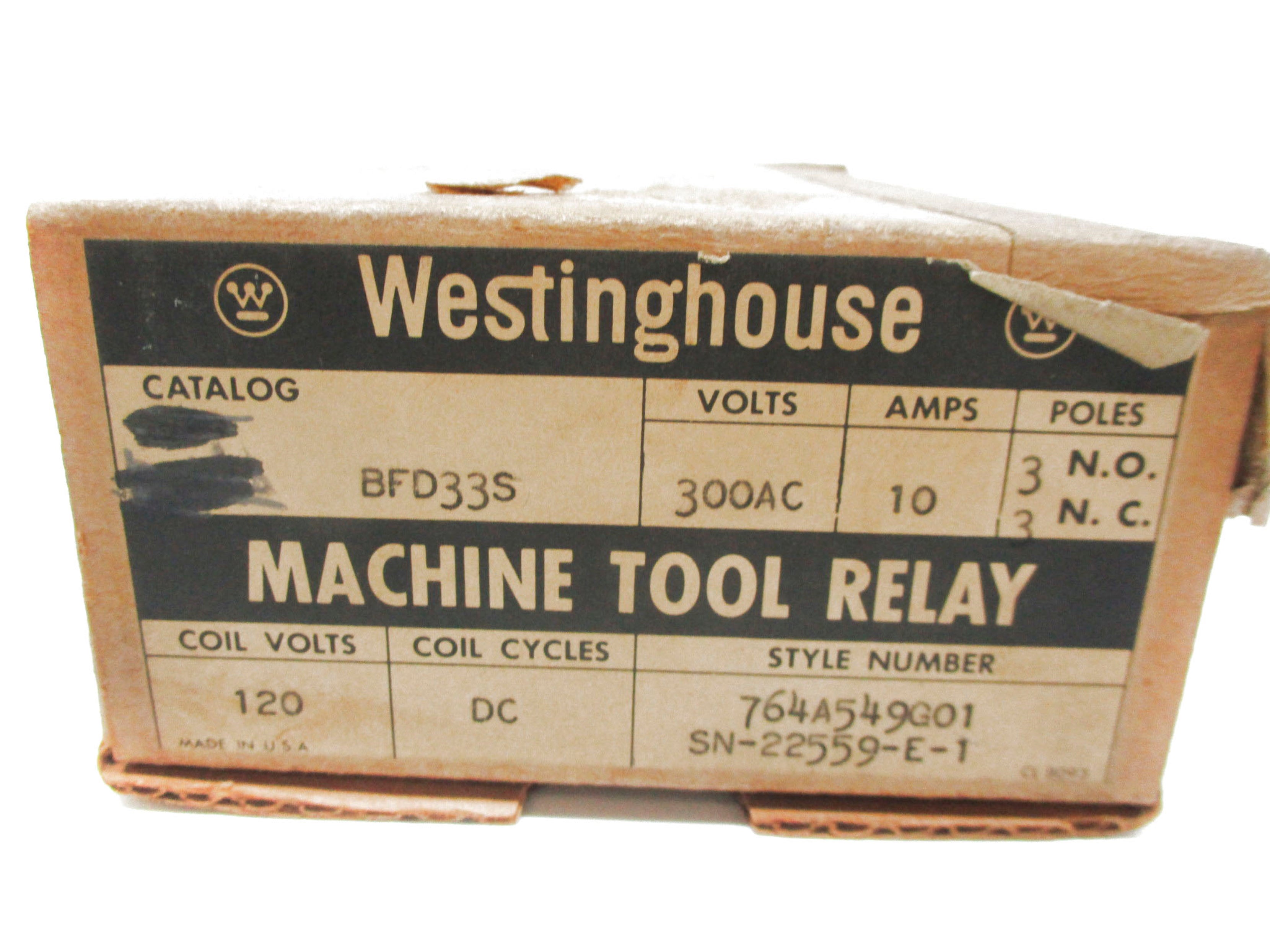 WESTINGHOUSE BFD33S 120VDC NSMP