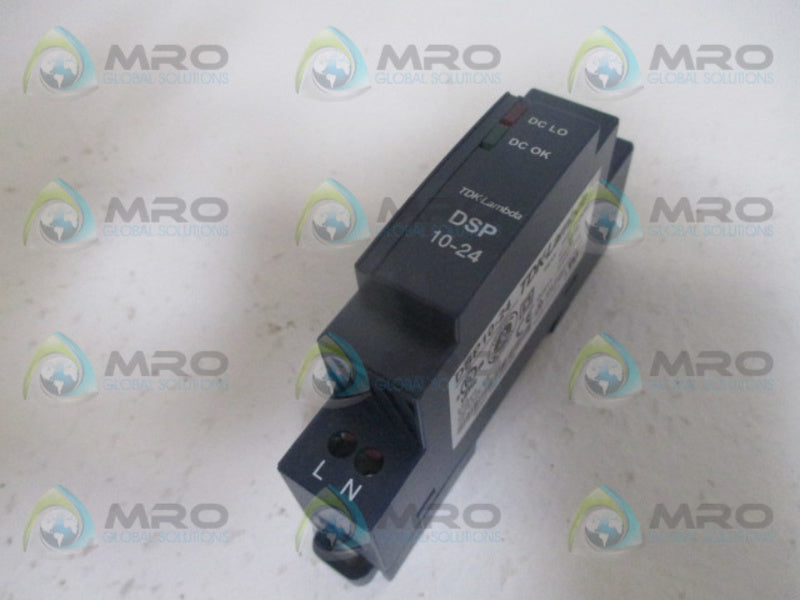 TDK-LAMBDA DSP10-24 POWER SUPPLY 100-240VAC 24VDC 10W
