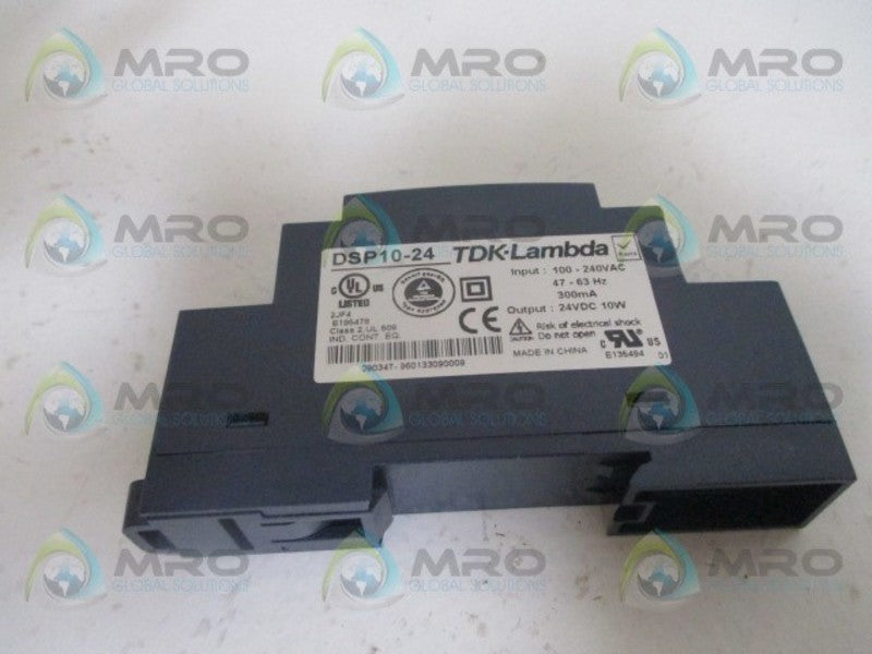 TDK-LAMBDA DSP10-24 POWER SUPPLY 100-240VAC 24VDC 10W
