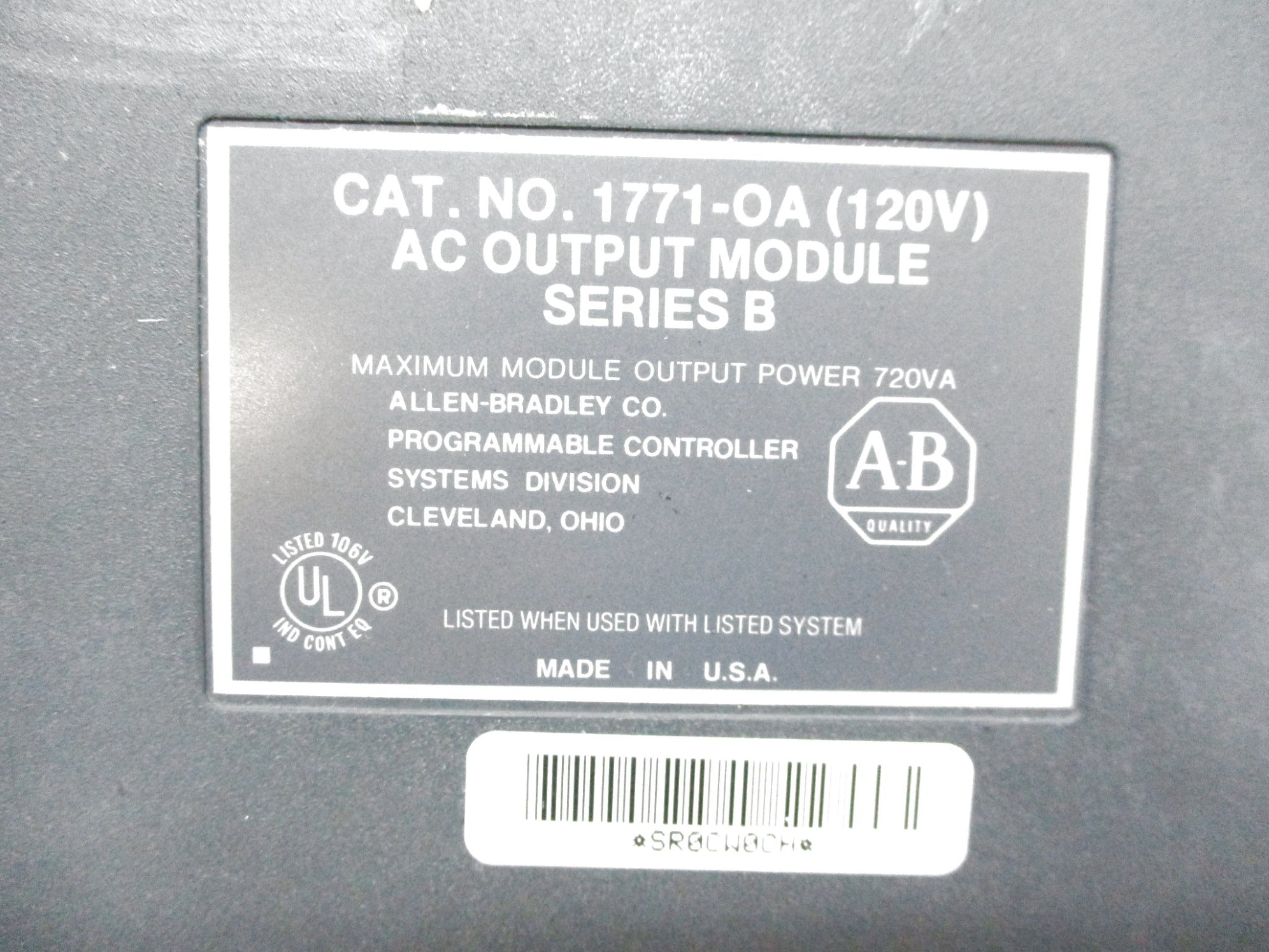 ALLEN BRADLEY 1771-OA SER. B (AS PICTURED) UNMP
