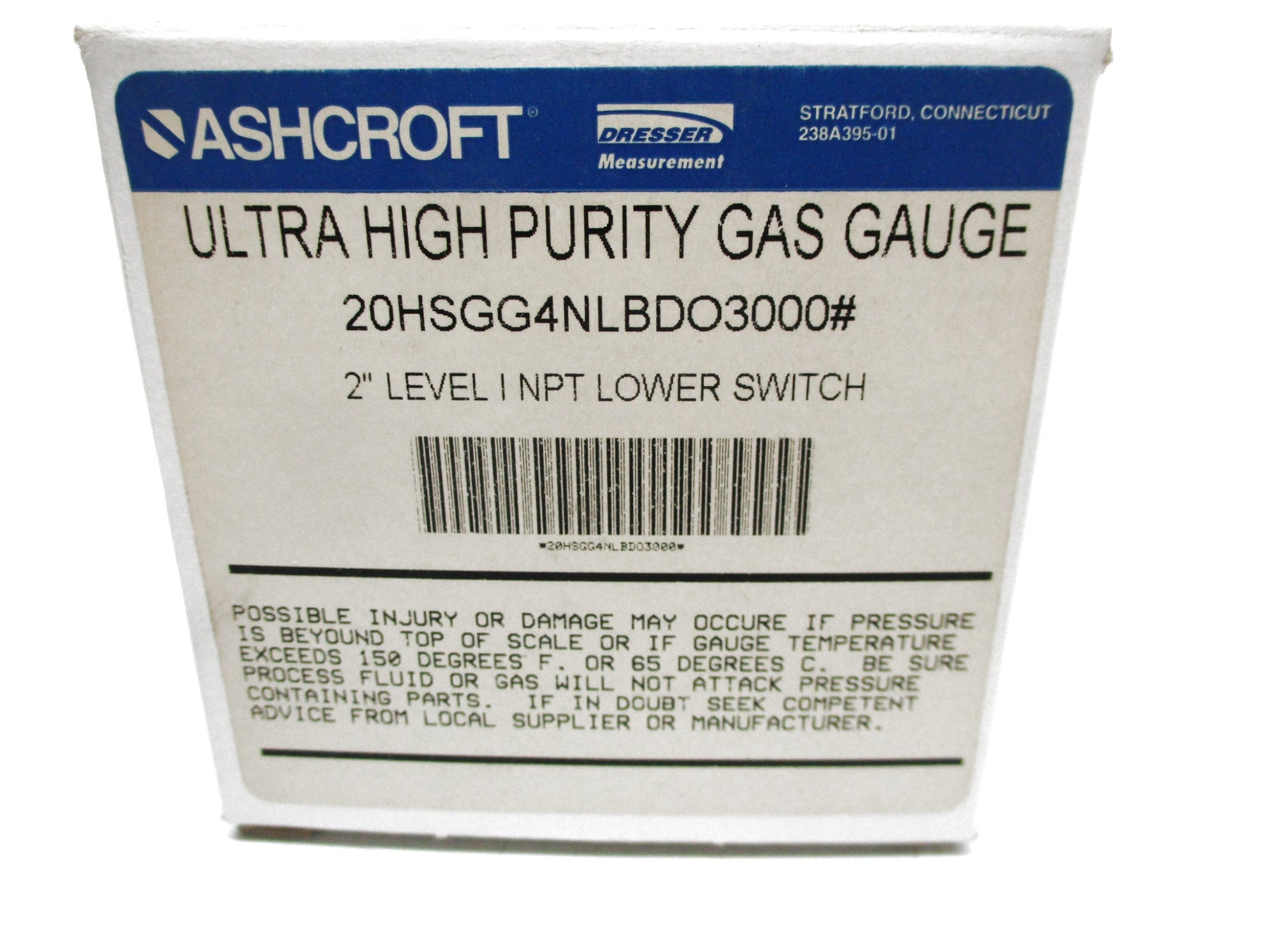 ASHCROFT 20HSGG4NLBDO3000# 3000PSI NSMP