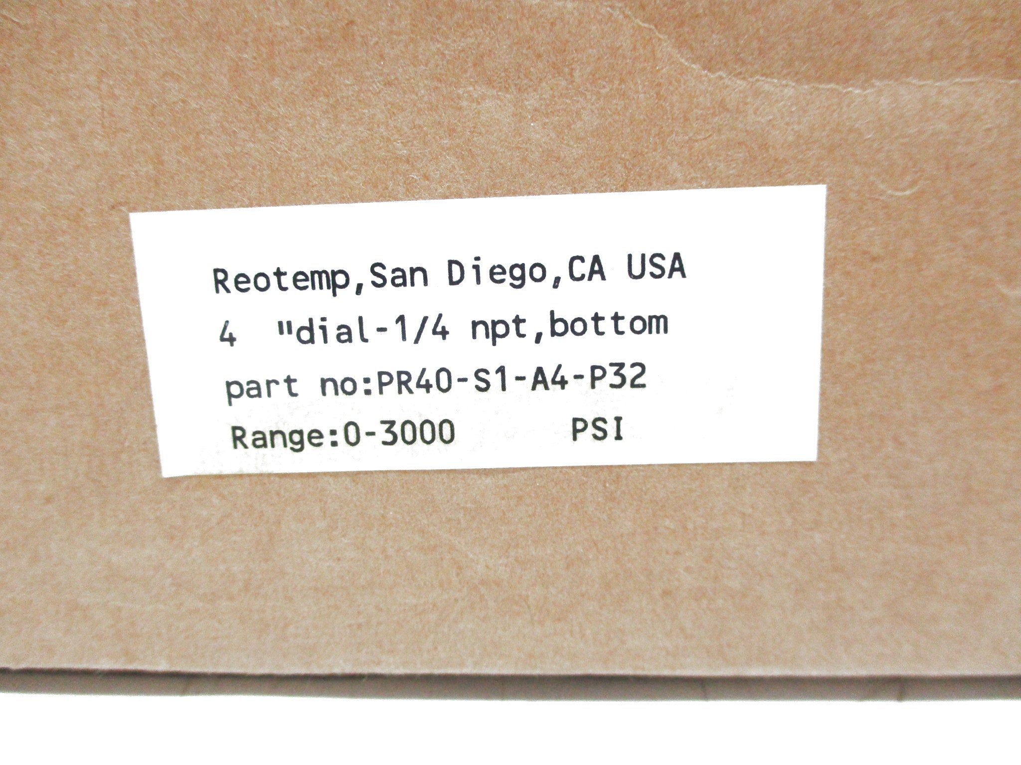 REOTEMP PR40-S1-A4-P32 0-3000PSI NSMP