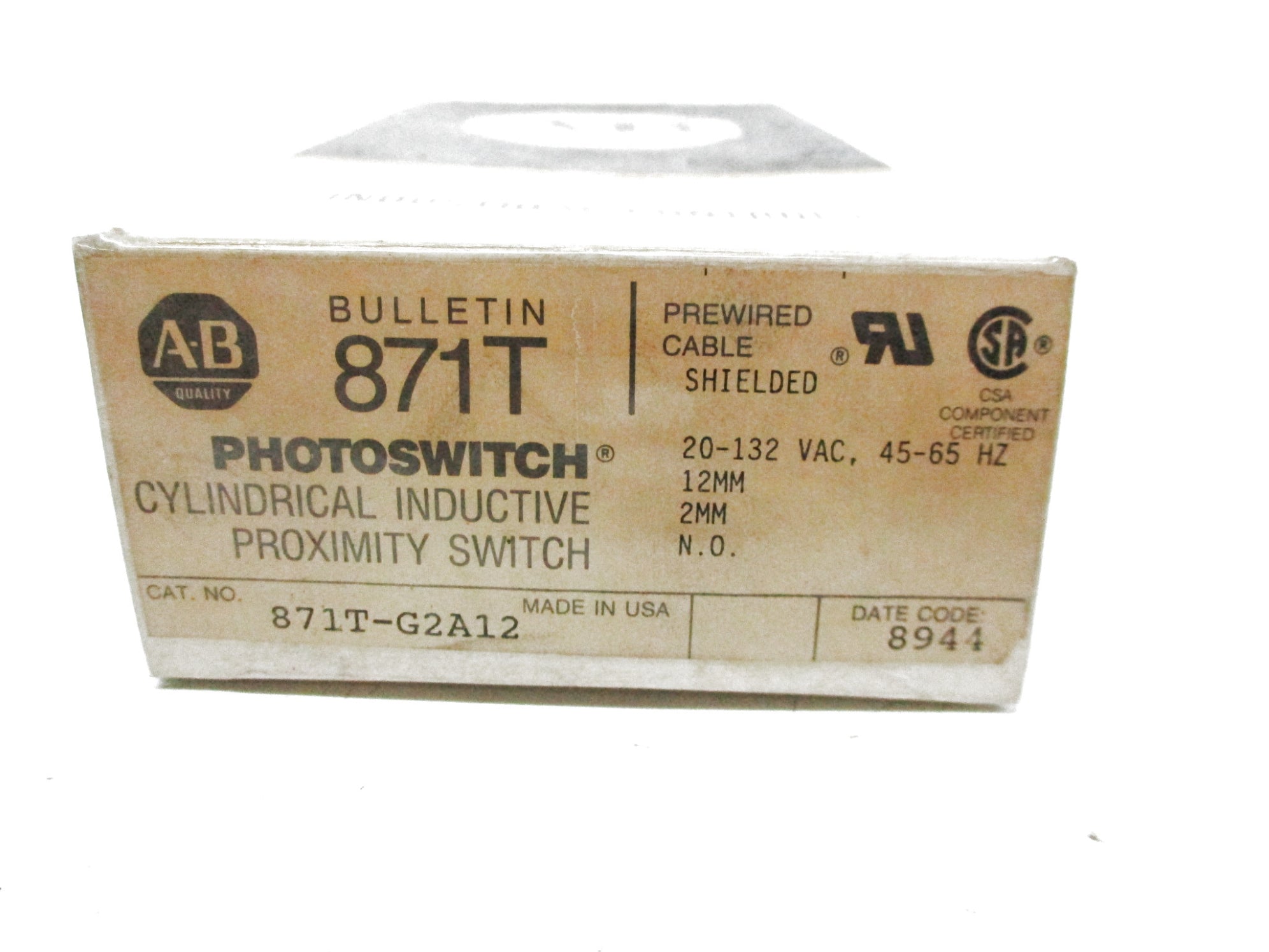 ALLEN BRADLEY 871T-G2A12 (BK/GD) NSMP