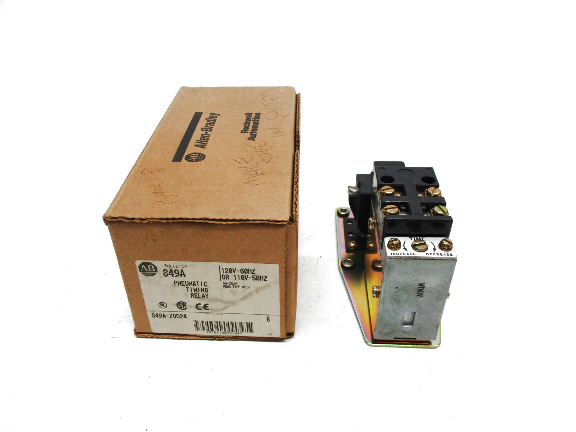ALLEN BRADLEY 849A-ZOD24 SER. B 110-50HZ 120V-60HZ (BR/WH) NSMP