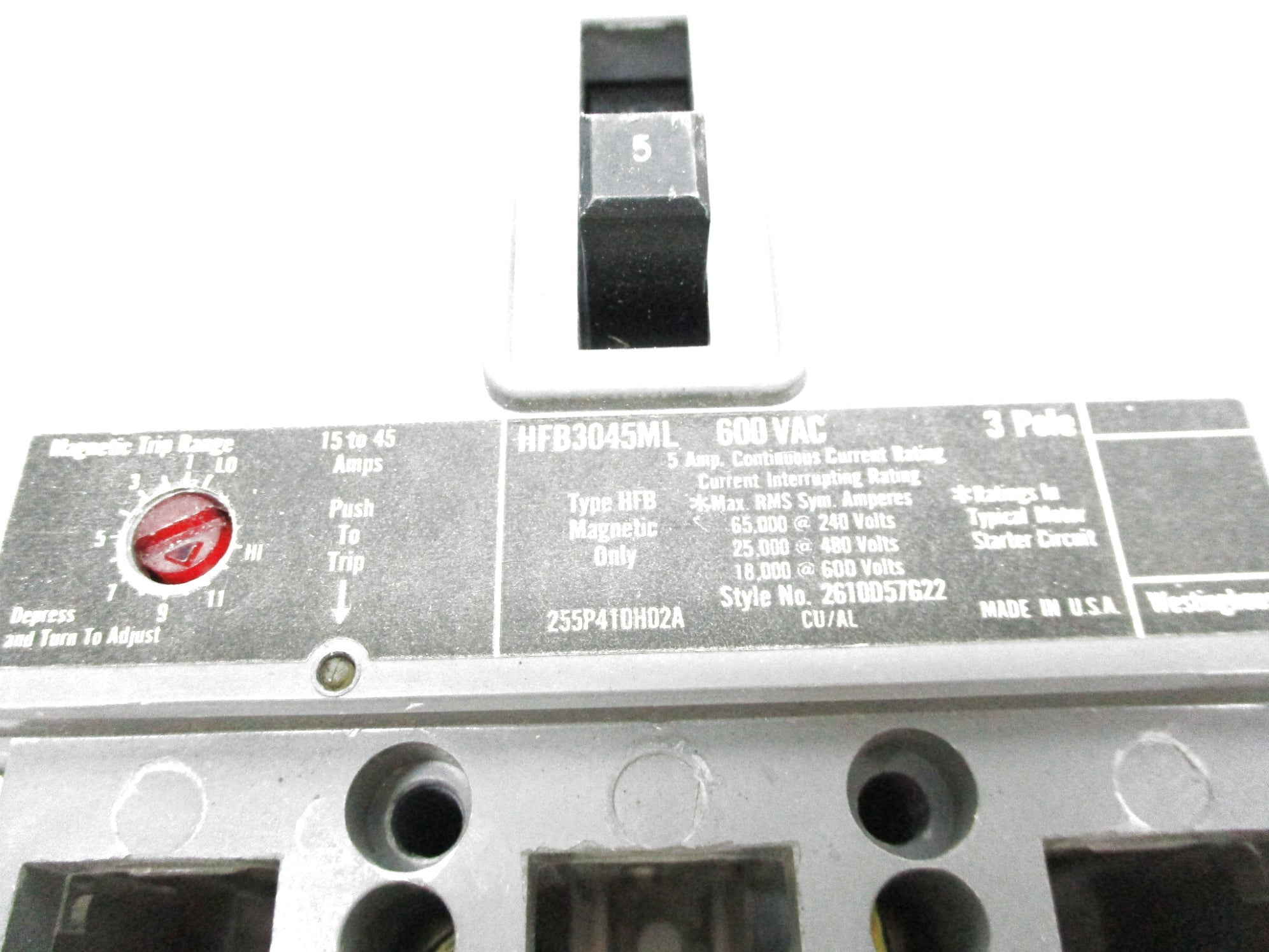 WESTINGHOUSE HFB3045ML 5A 600VAC UNMP