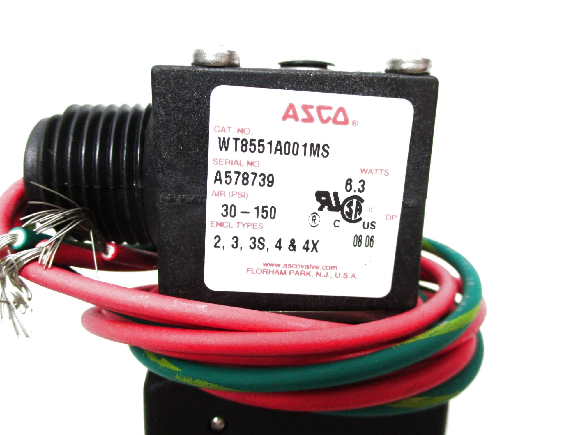 ASCO WT8551A001MS 120/60 30-150PSI  NSNP