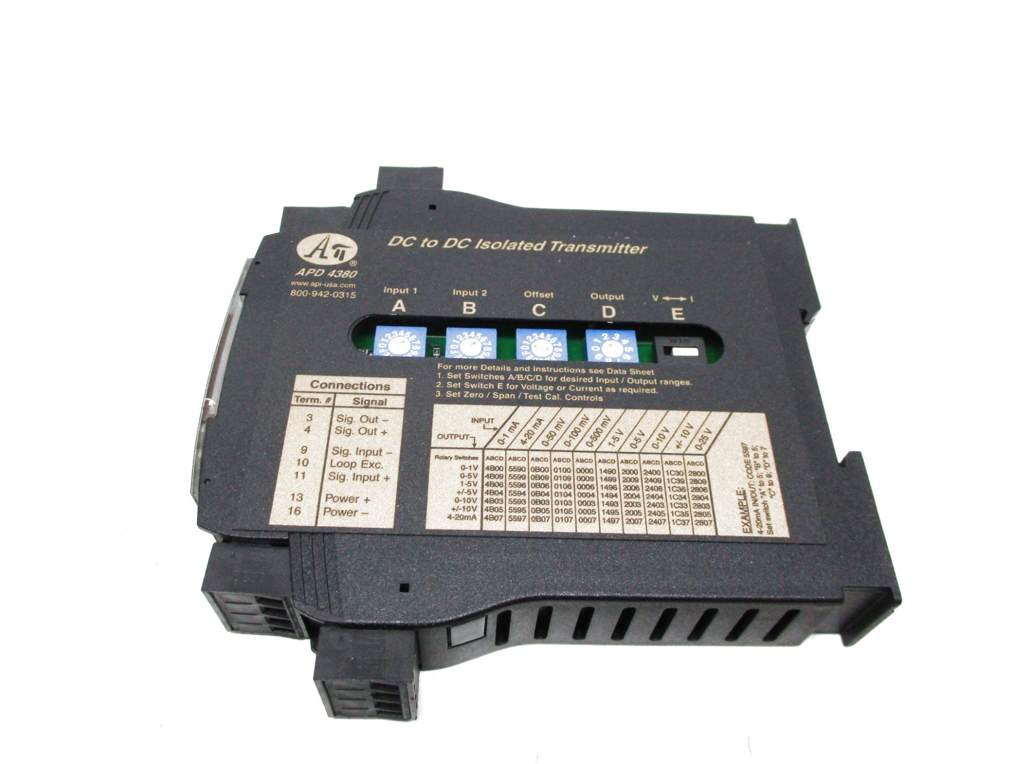 ABSOLUTE PROCESS INSTRUMENTS APD4380 NSMP