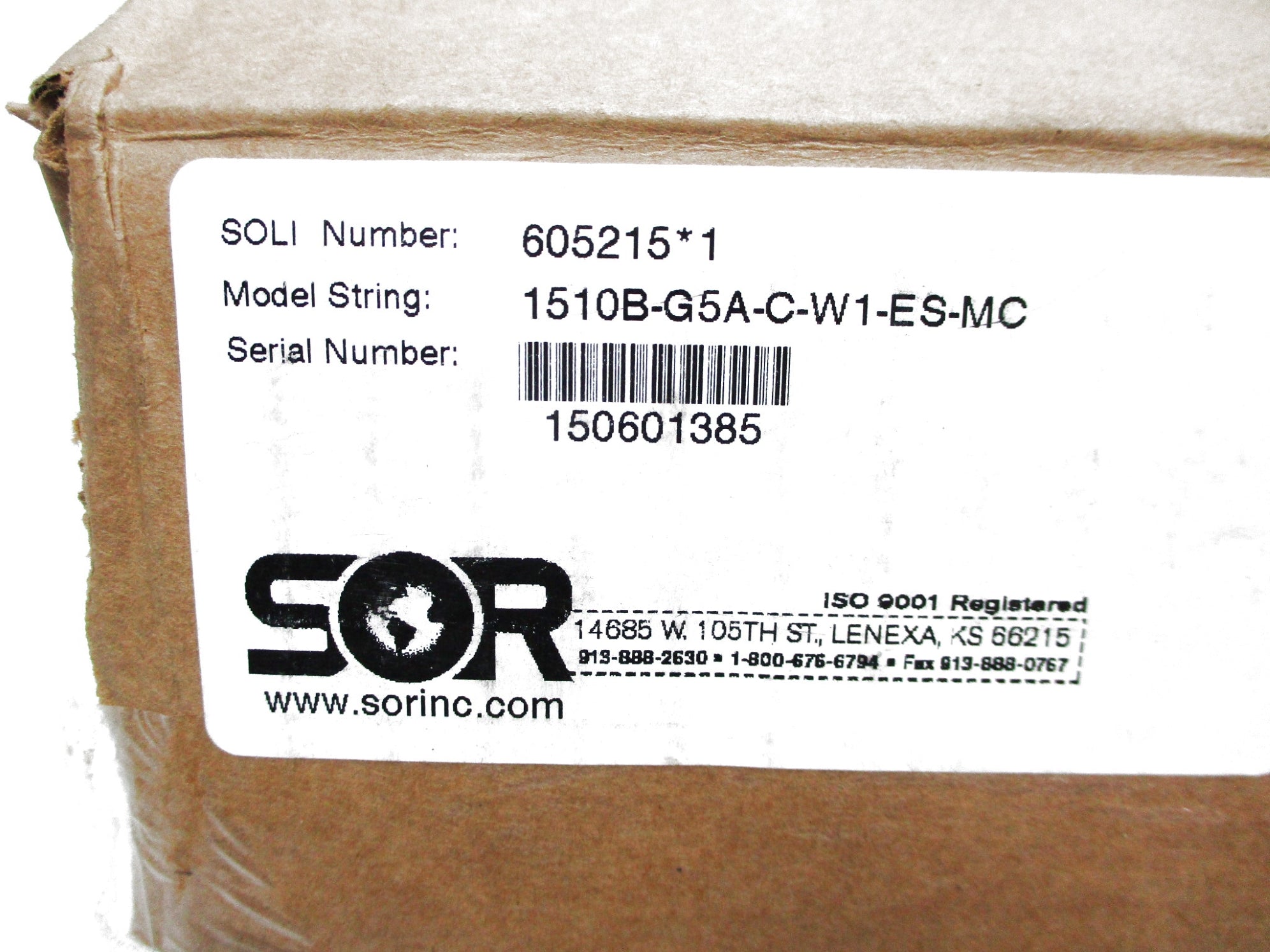 SOR 1510B-G5A-C-W1-ES-MC NSMP
